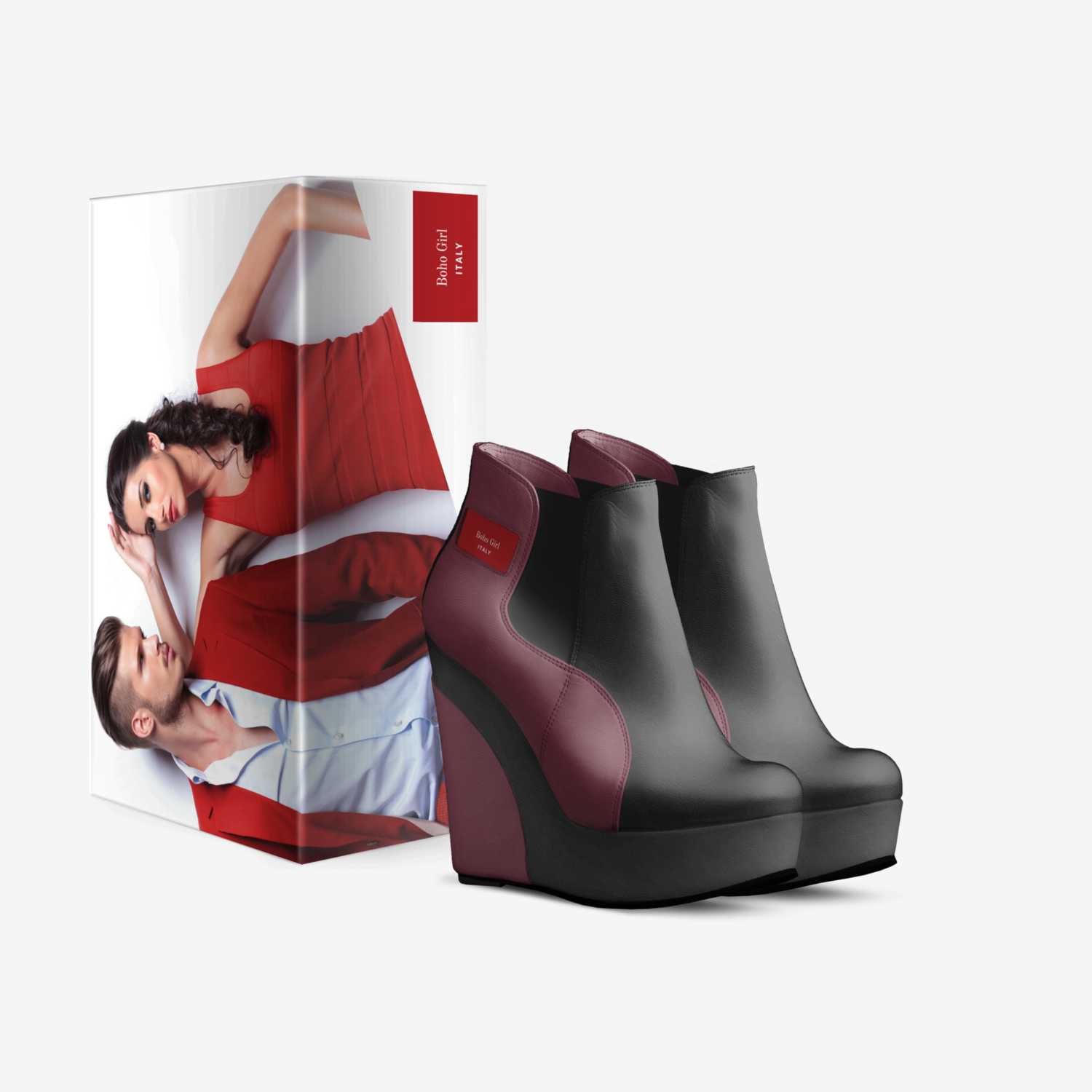 Boho Girl custom made in Italy shoes by Marijke Verkerk Design | Box view