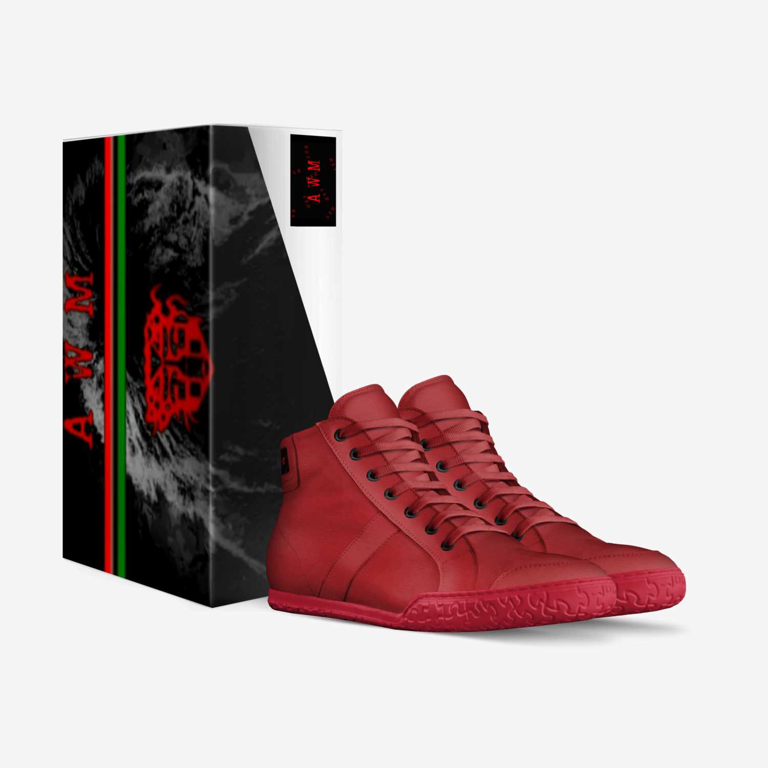 awm custom made in Italy shoes by African War Mask | Box view