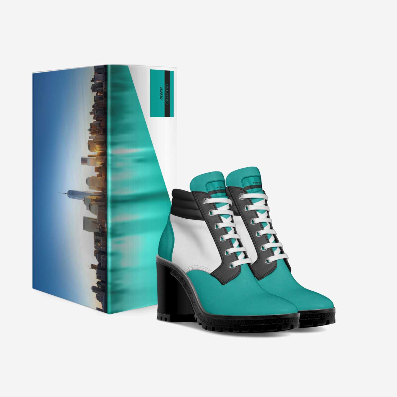 ocean custom made in Italy shoes by Jerry Muhammad | Box view