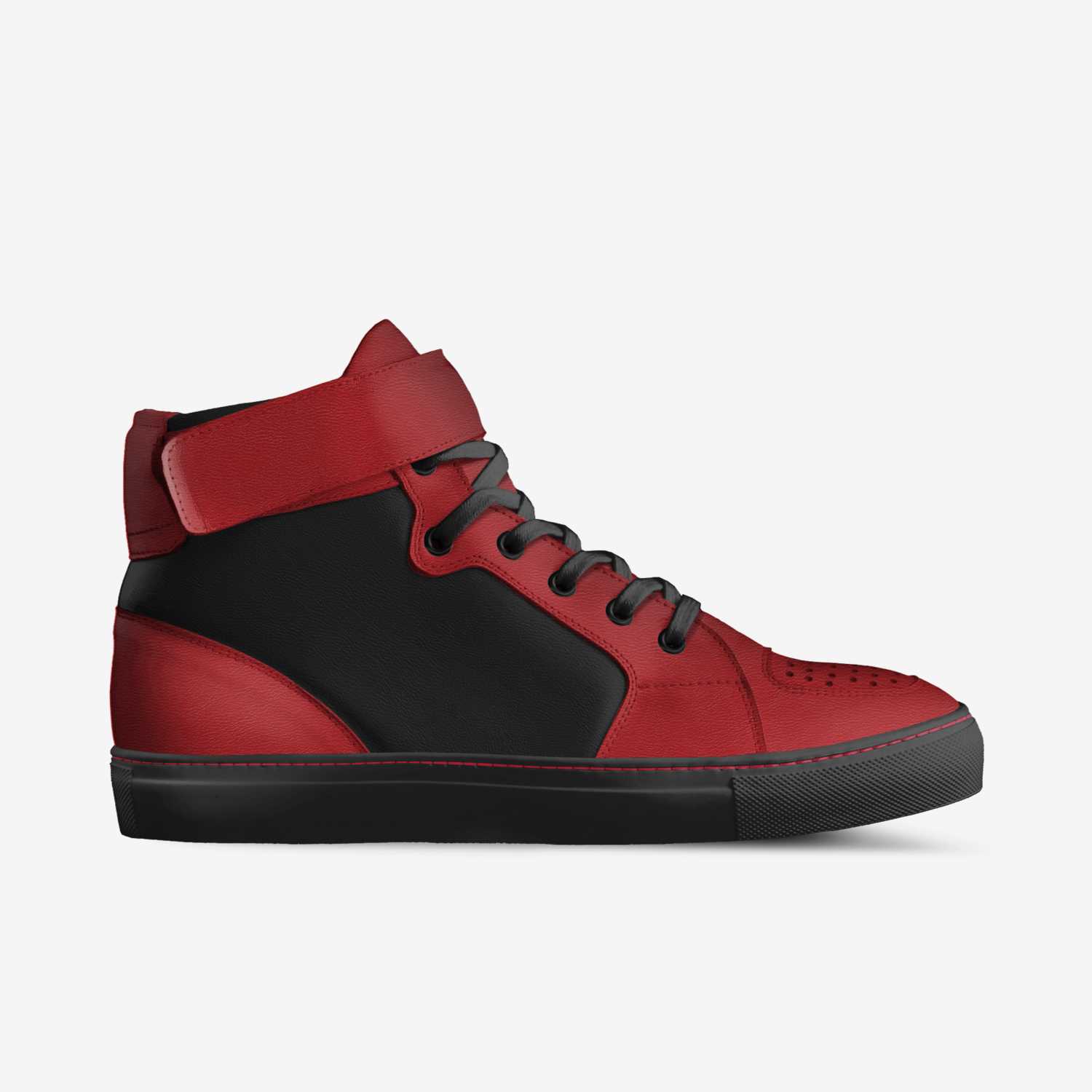 Red Nero custom made in Italy shoes by Brett Mcfarlane | Side view