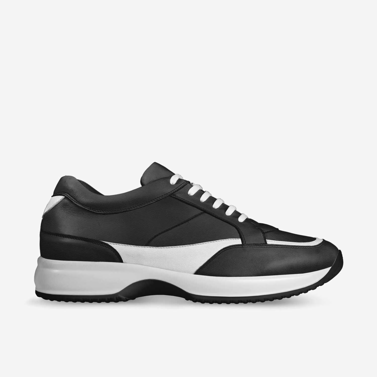 Black White Classi custom made in Italy shoes by Brett Mcfarlane | Side view