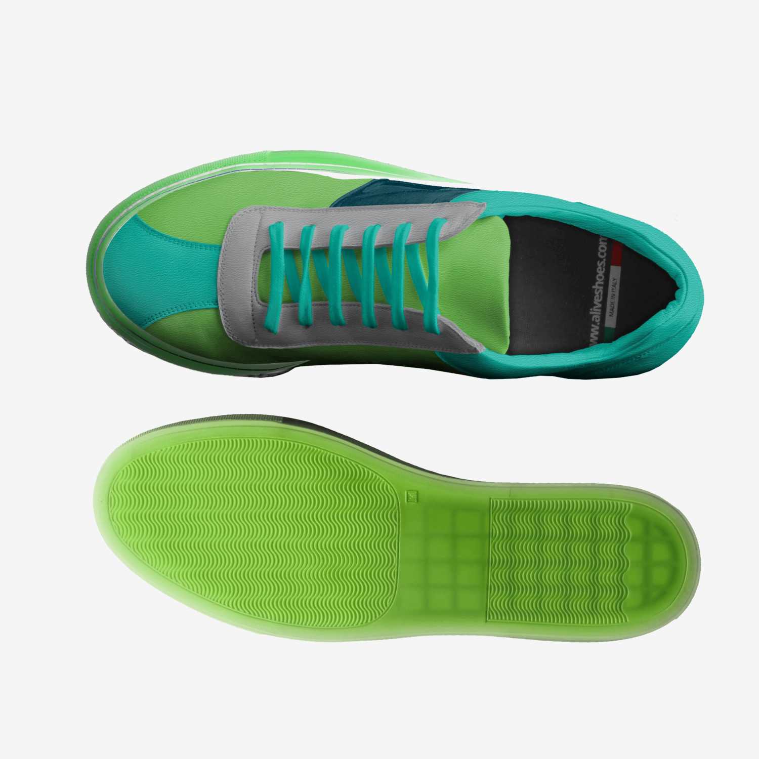 Grease custom made in Italy shoes by Sean Hippie | Top view