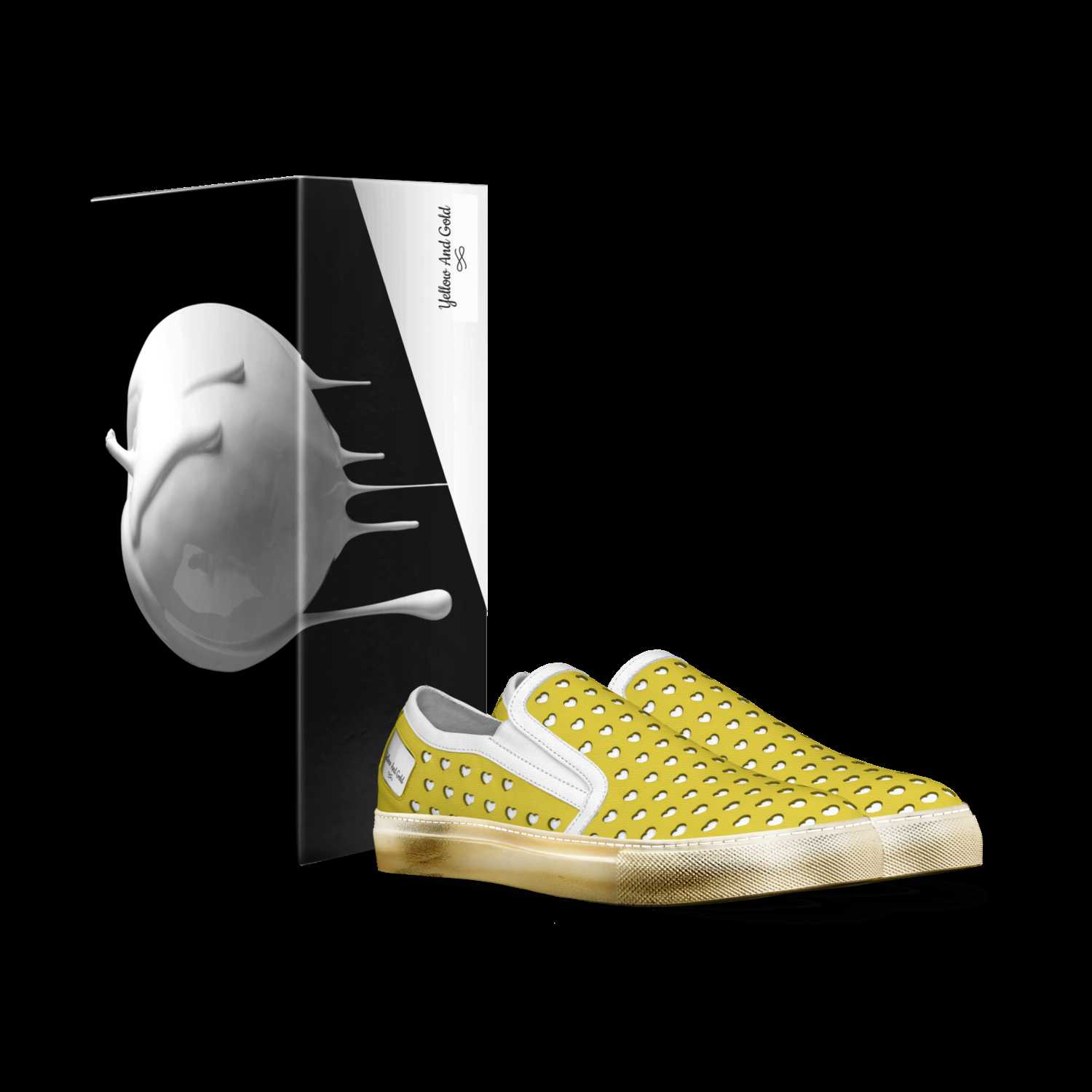 Yellow And Gold A Custom Shoe concept by Ah Nesty Lean Long