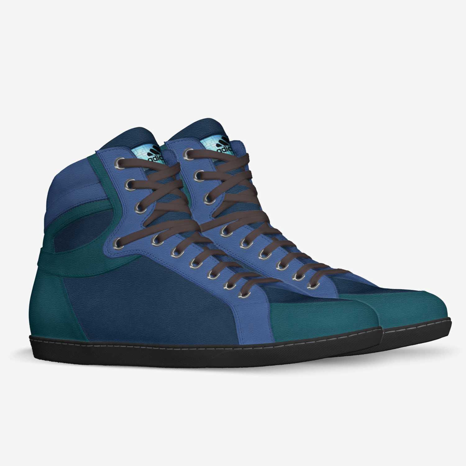 The good blue shoe custom made in Italy shoes by Brody Jones | Double view
