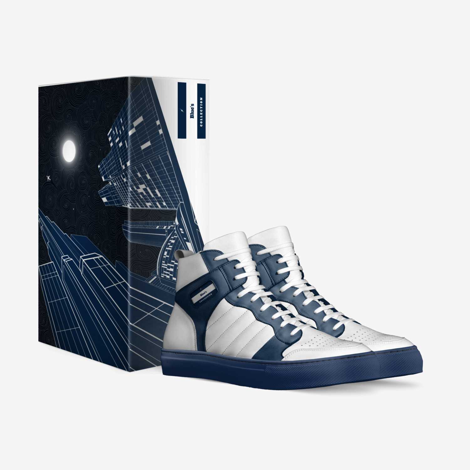 Blue's custom made in Italy shoes by Nabrenton Mcdaniel | Box view