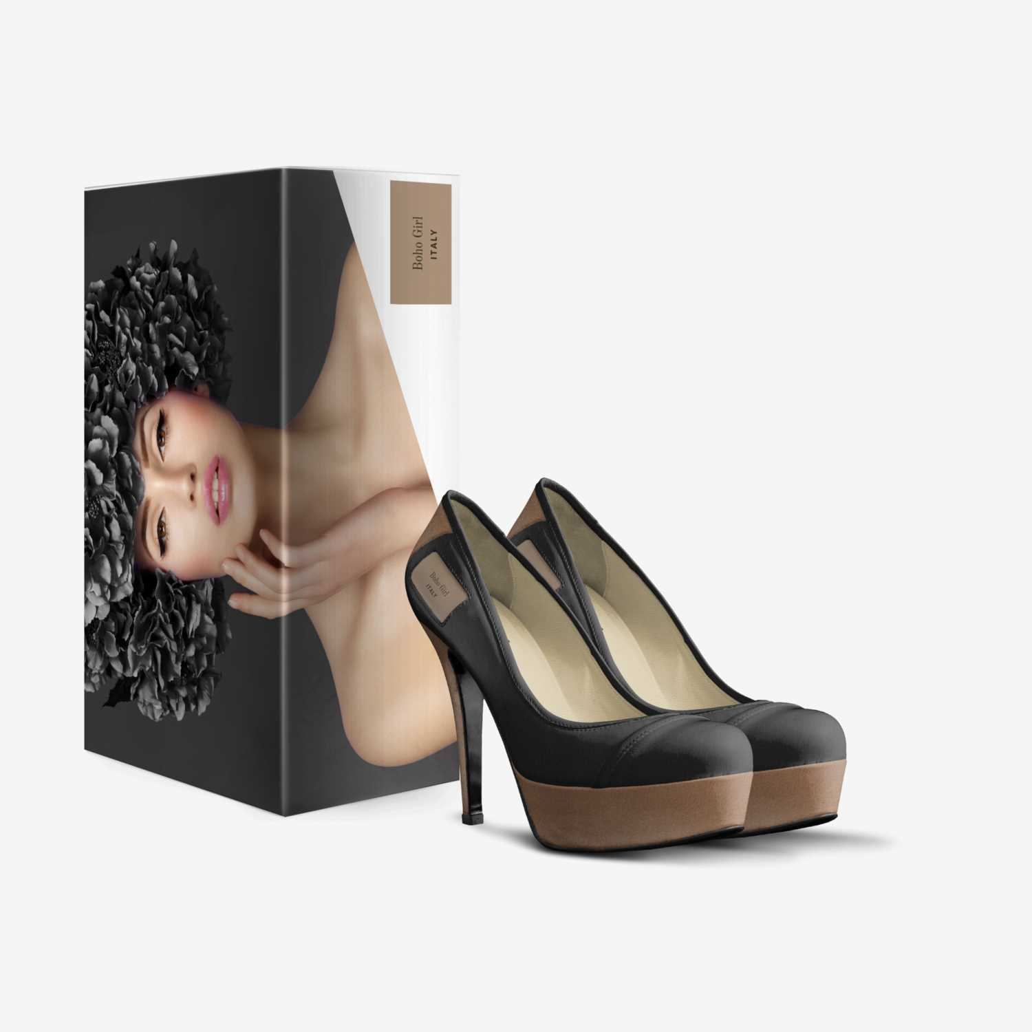 Boho Girl custom made in Italy shoes by Marijke Verkerk Design | Box view
