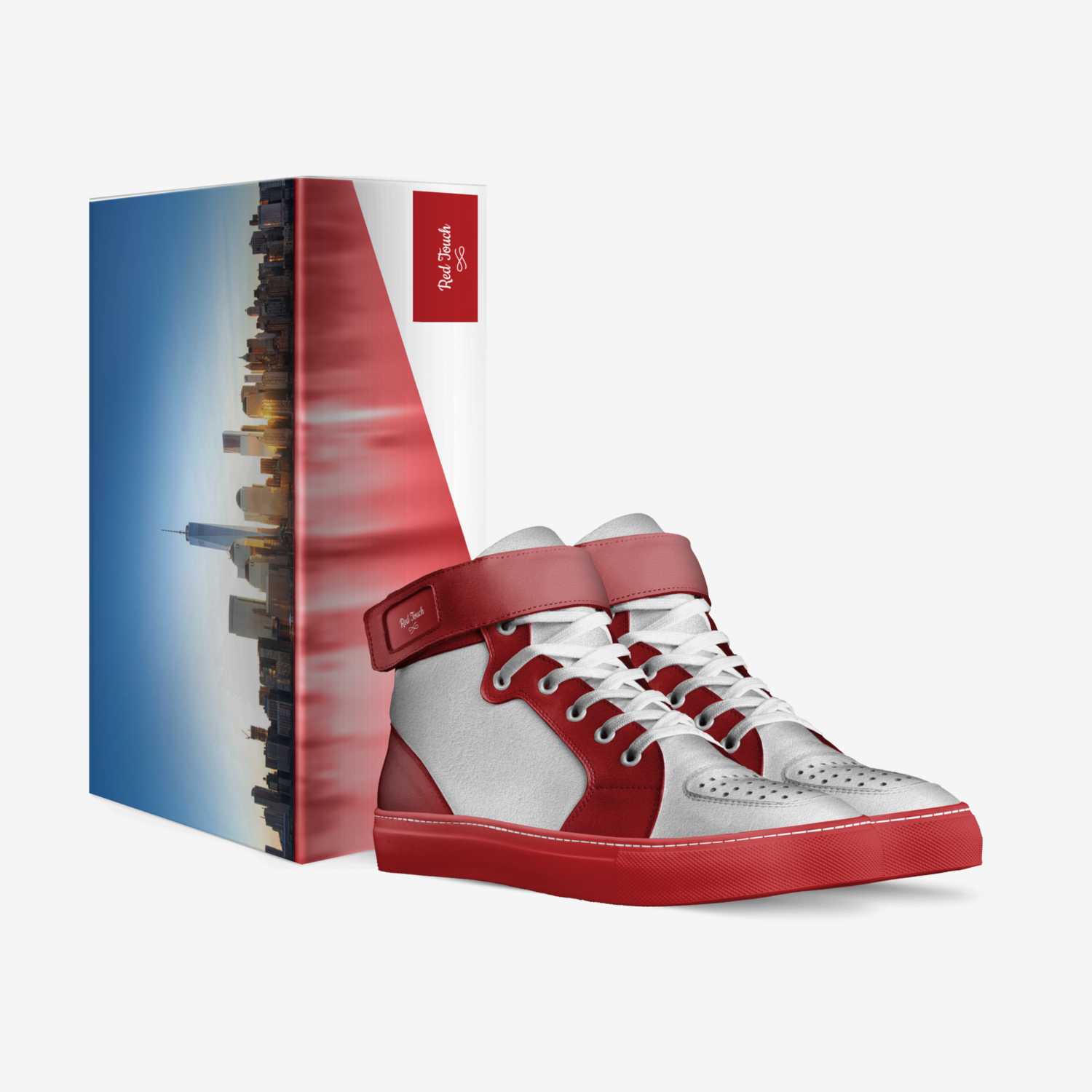 Red Touch custom made in Italy shoes by Nabrenton Mcdaniel | Box view