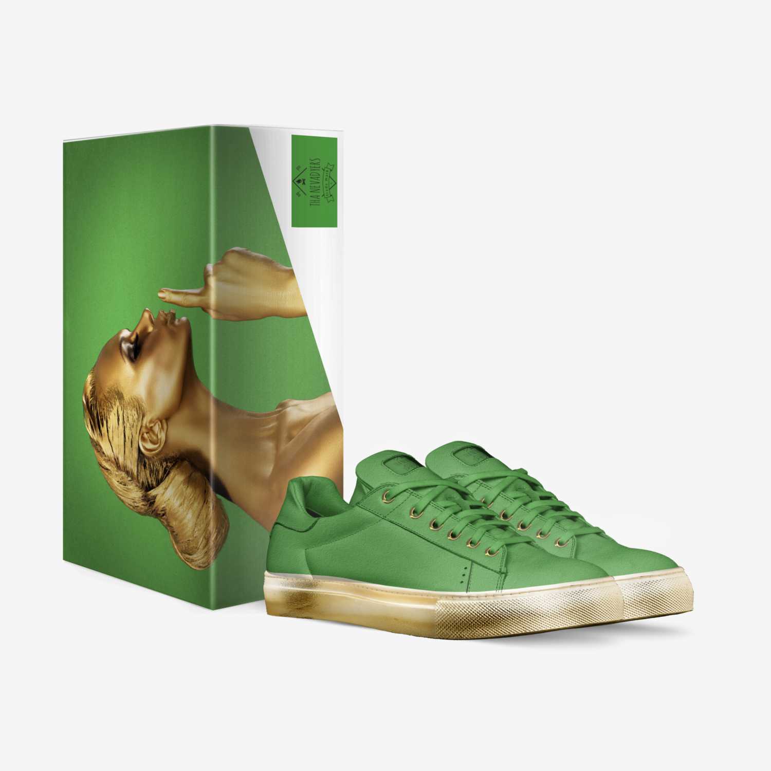 Gaddafi Green custom made in Italy shoes by Galatikz Dixon | Box view