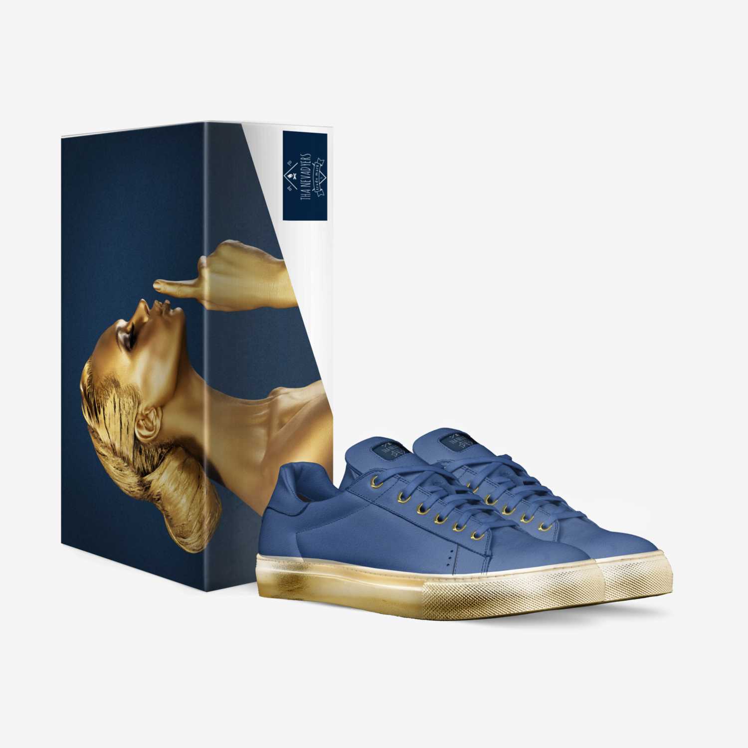 Gaddafi Blue custom made in Italy shoes by Galatikz Dixon | Box view
