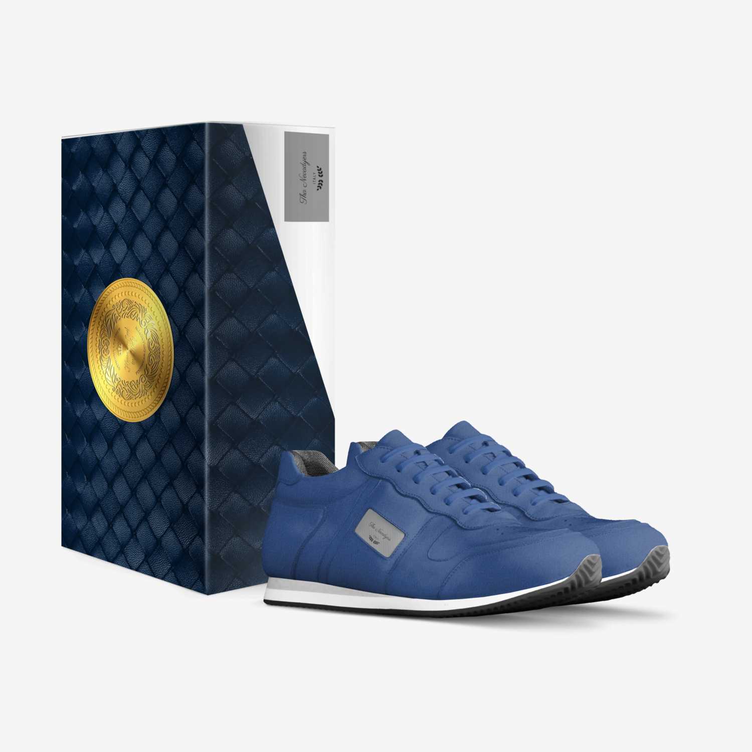 Money Racer I "blu custom made in Italy shoes by Galatikz Dixon | Box view