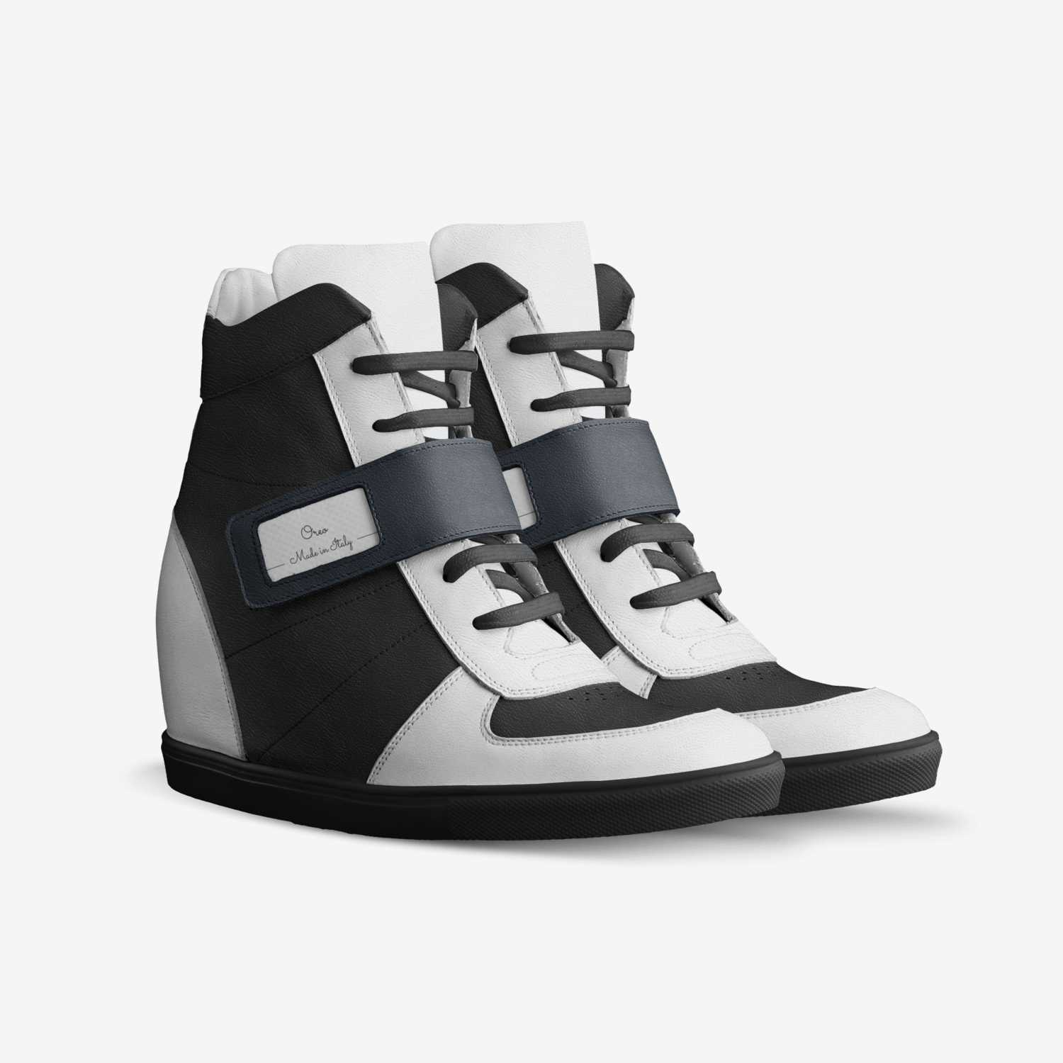 Oreo custom made in Italy shoes by Kursty | Double view