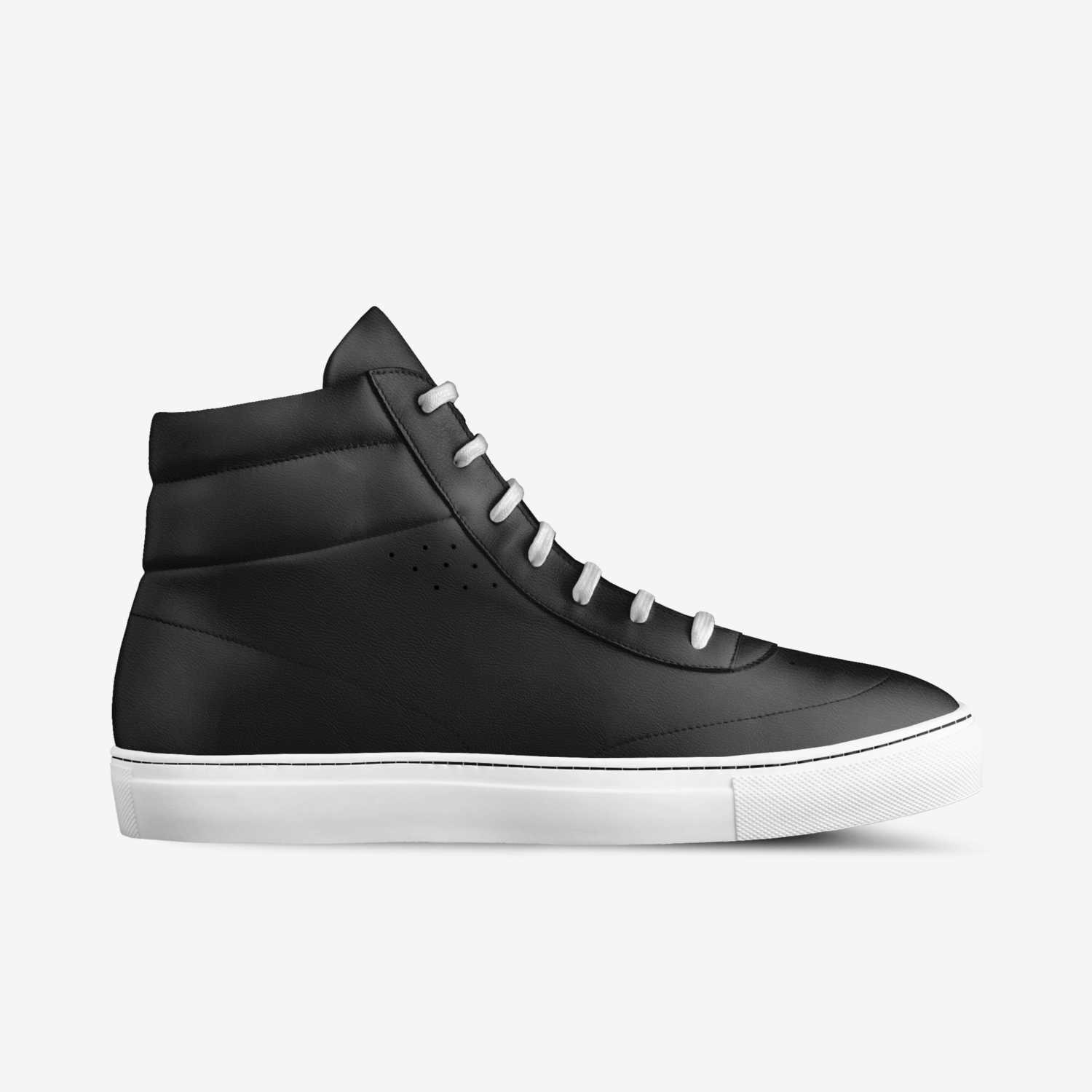 Black custom made in Italy shoes by Brett Mcfarlane | Side view
