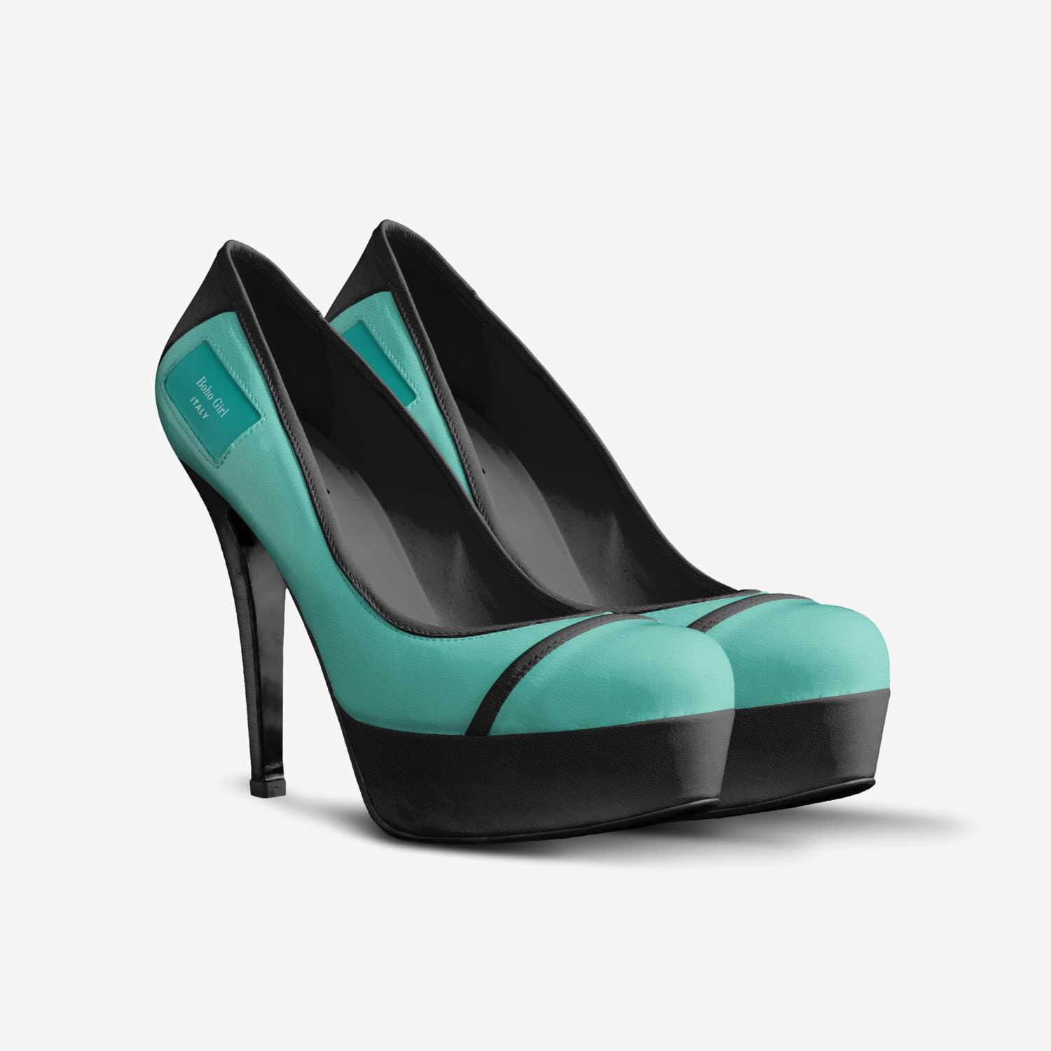 Boho Girl custom made in Italy shoes by Marijke Verkerk Design | Double view