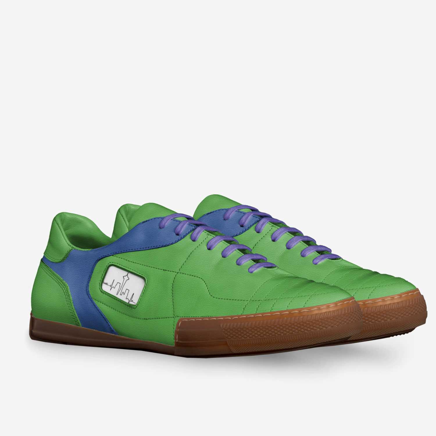 Great wave custom made in Italy shoes by Jonathan Vasquez | Double view