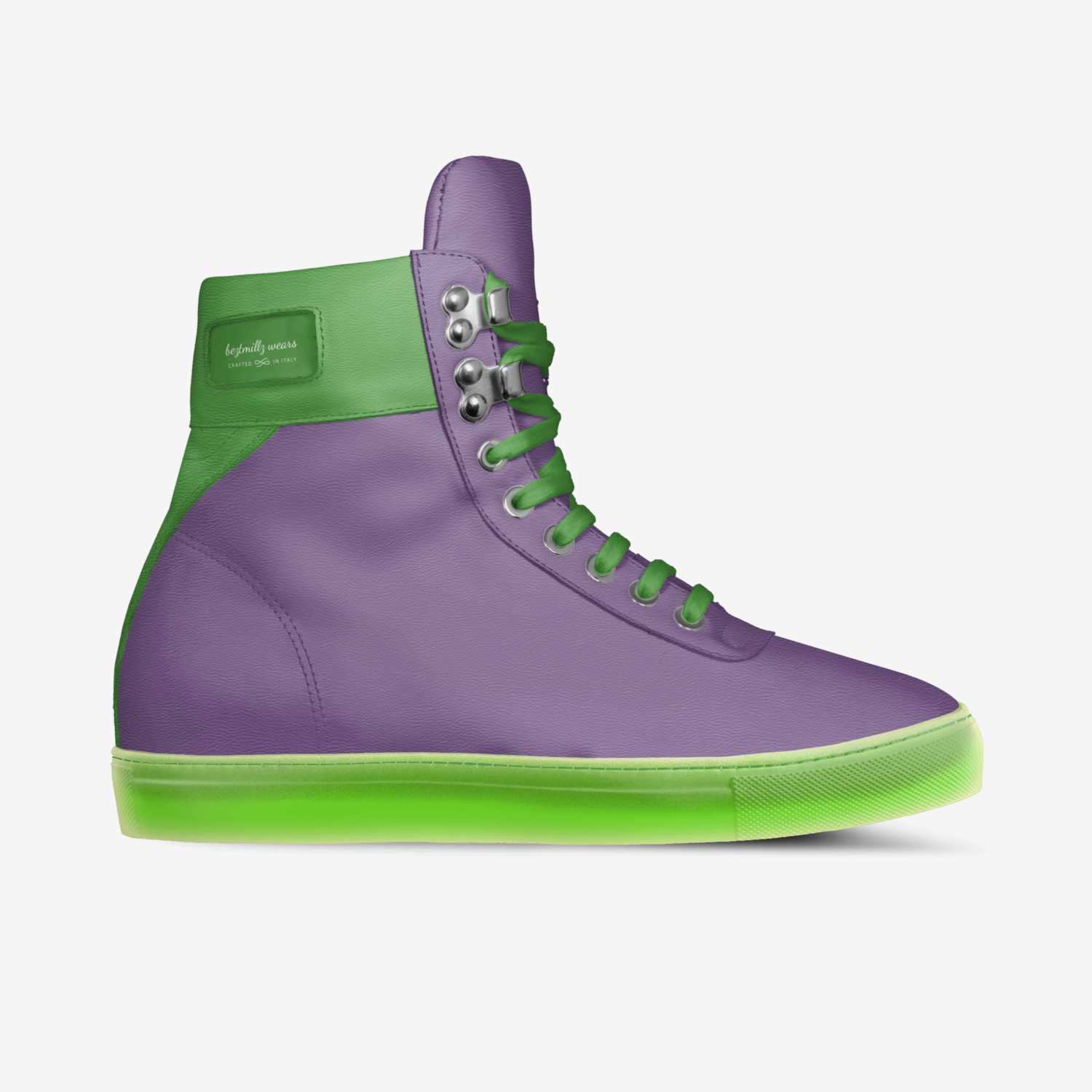 beztmillz wears custom made in Italy shoes by Best Raymond | Side view