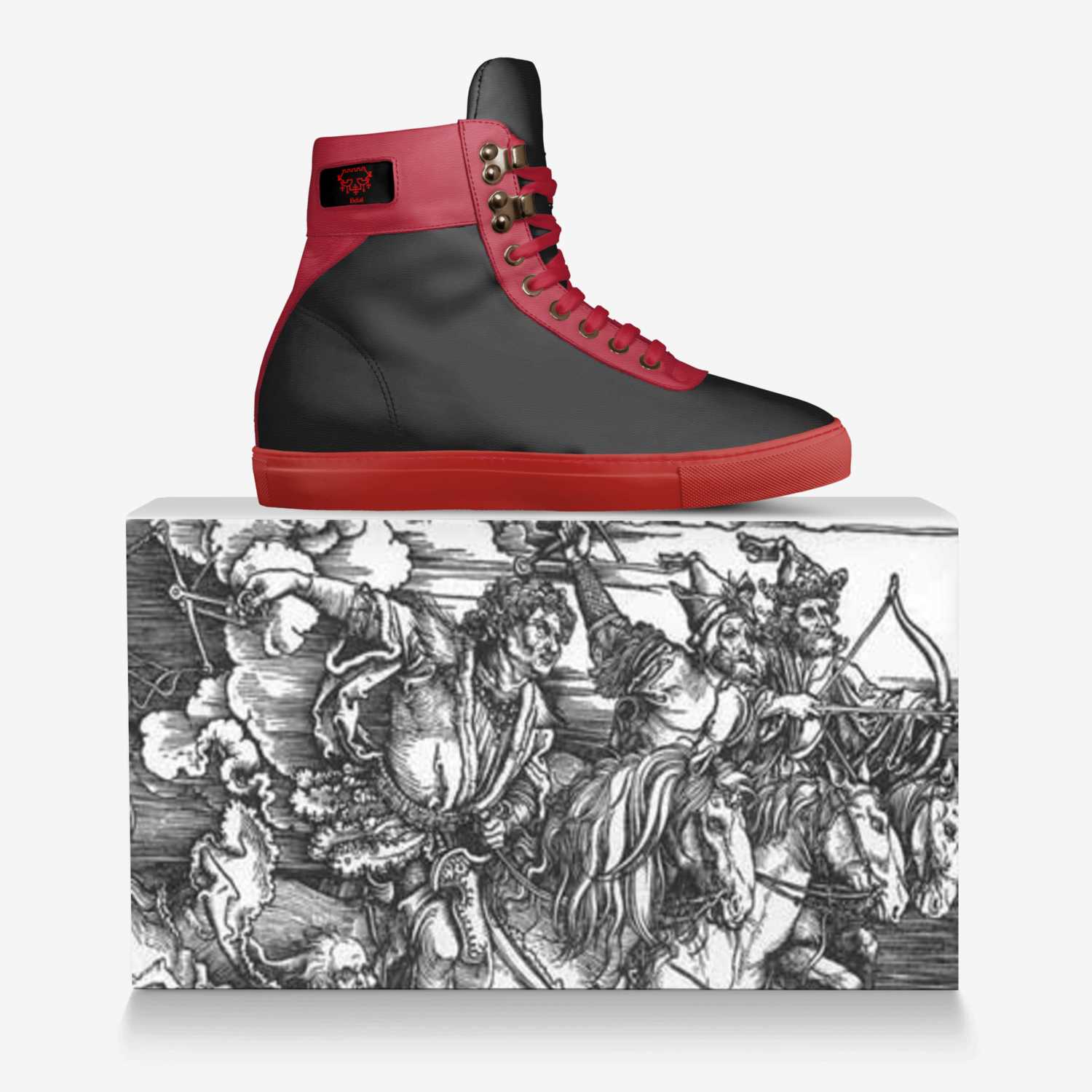 Belial custom made in Italy shoes by Jonathan Vasquez | Over box view