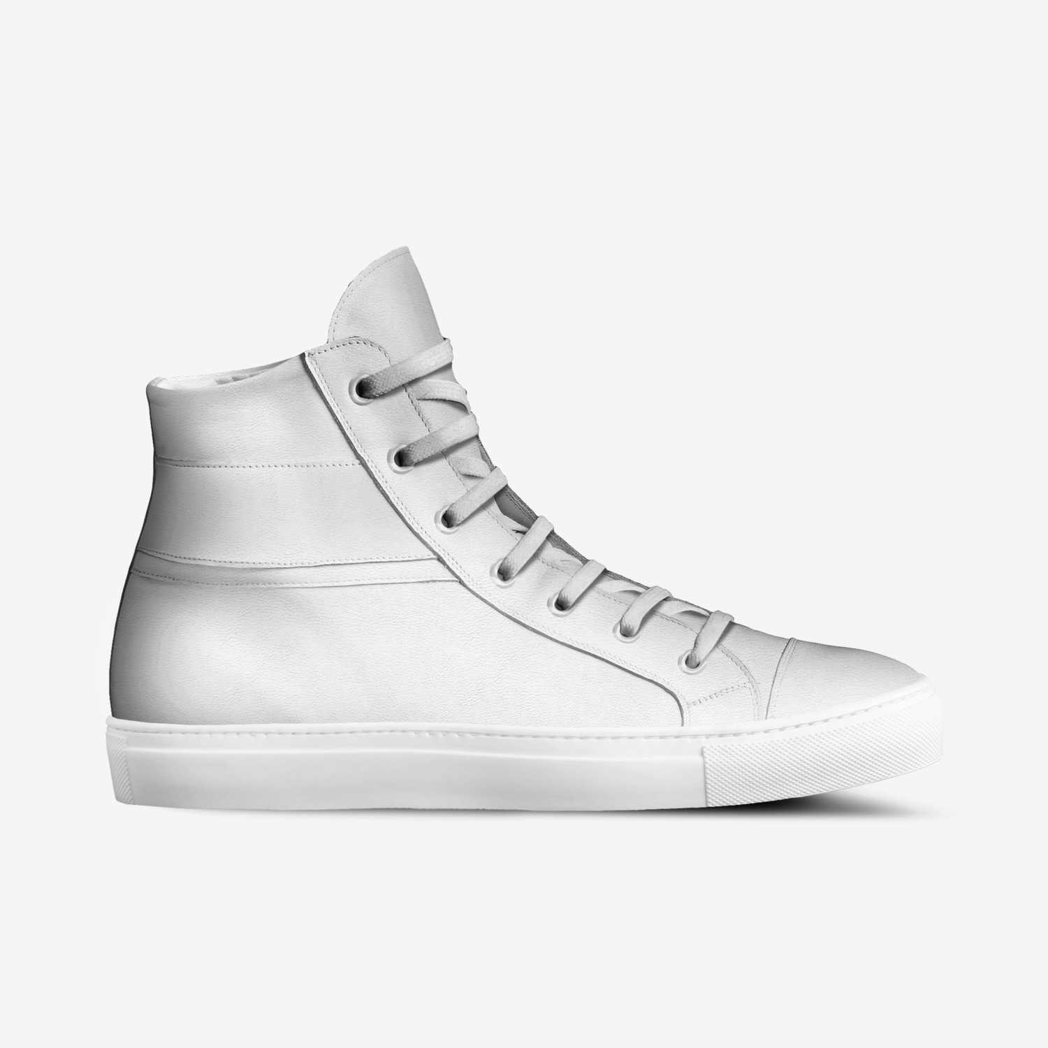 white custom made in Italy shoes by Vikrant Singh | Side view
