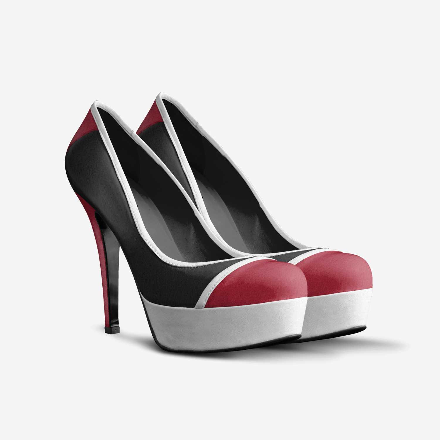 Cruella Deville custom made in Italy shoes by Sabrina Fleming | Double view