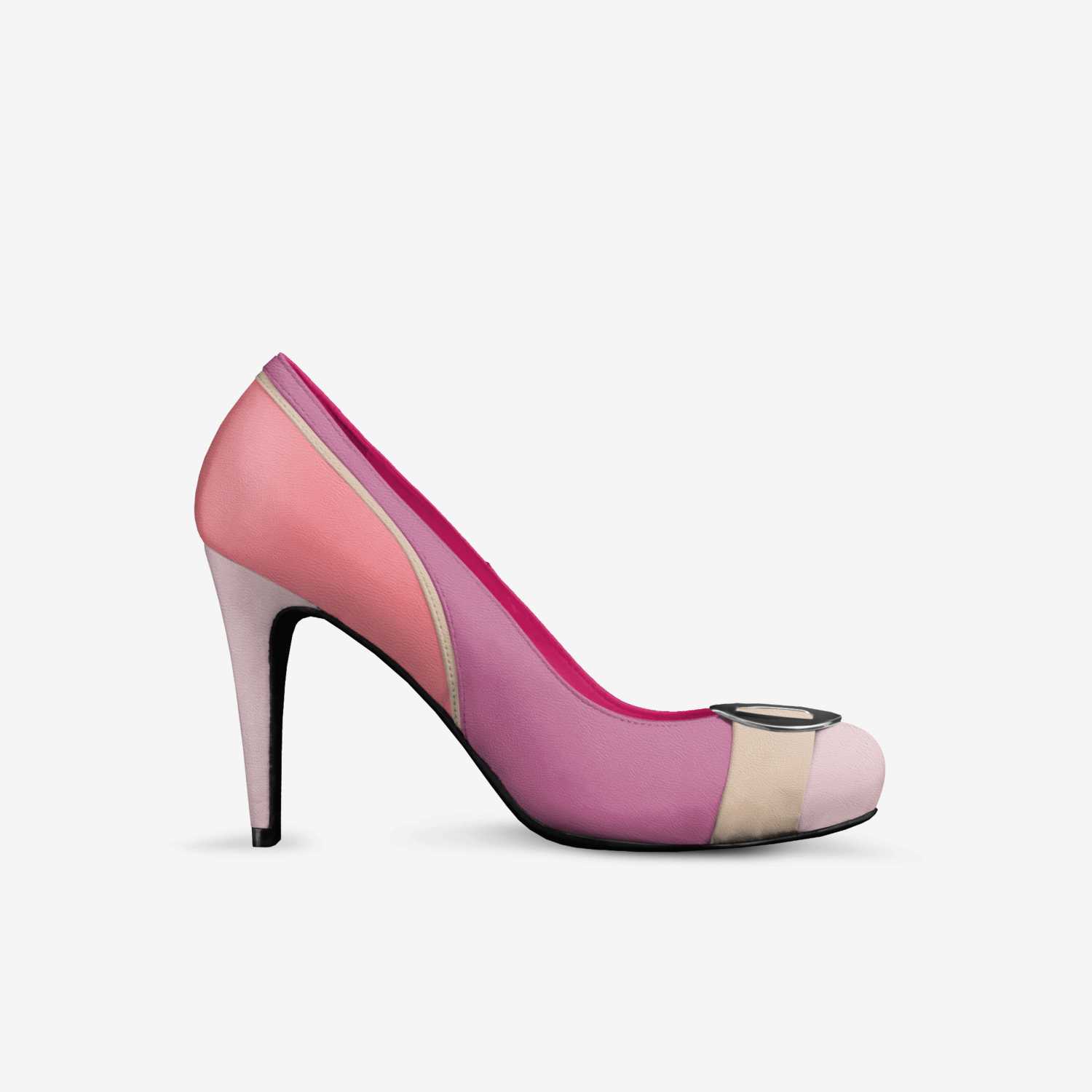 Pretty in Pink custom made in Italy shoes by Sabrina Fleming | Side view