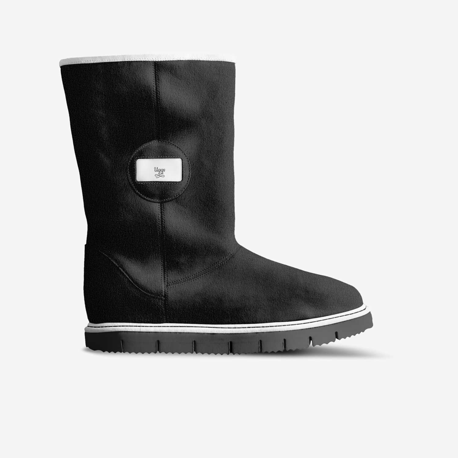 Uggs custom made in Italy shoes by Crystal | Side view