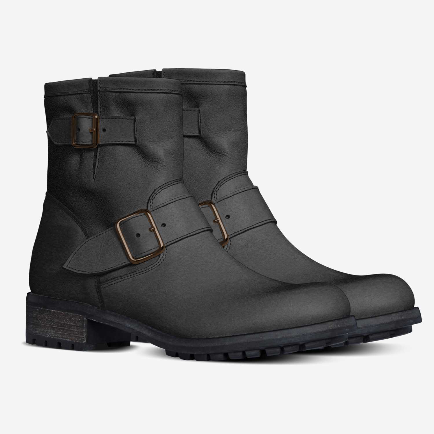 Alin black custom made in Italy shoes by Stijn Vergote | Double view