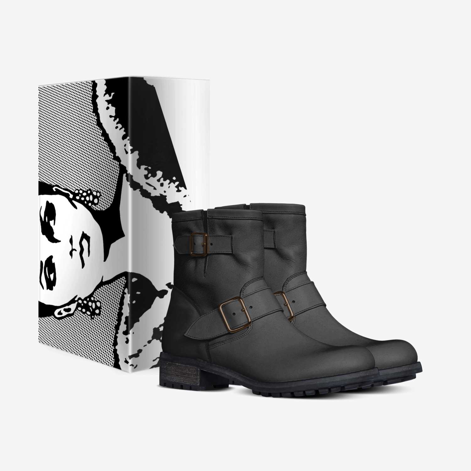 Alin black custom made in Italy shoes by Stijn Vergote | Box view
