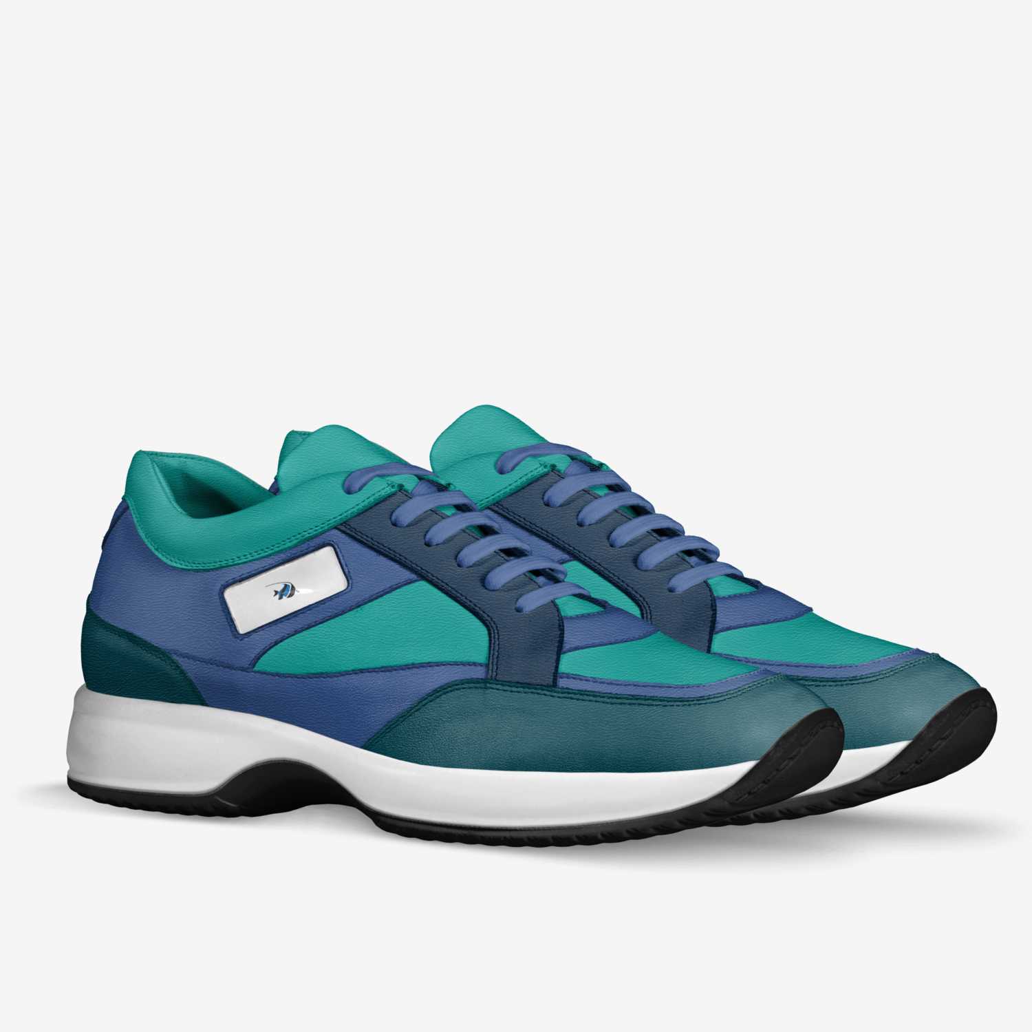 The watery waves custom made in Italy shoes by Sage | Double view