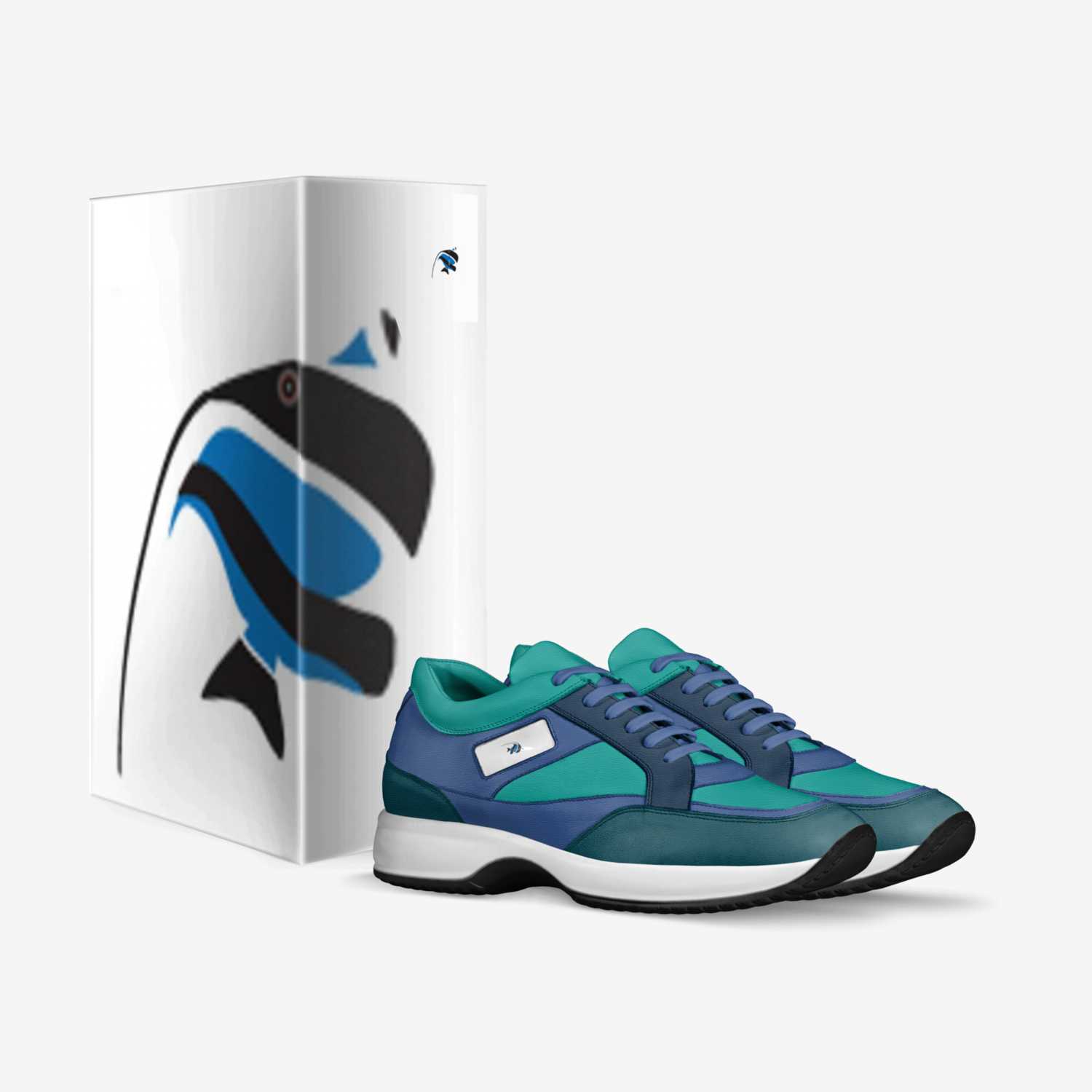 The watery waves custom made in Italy shoes by Sage | Box view