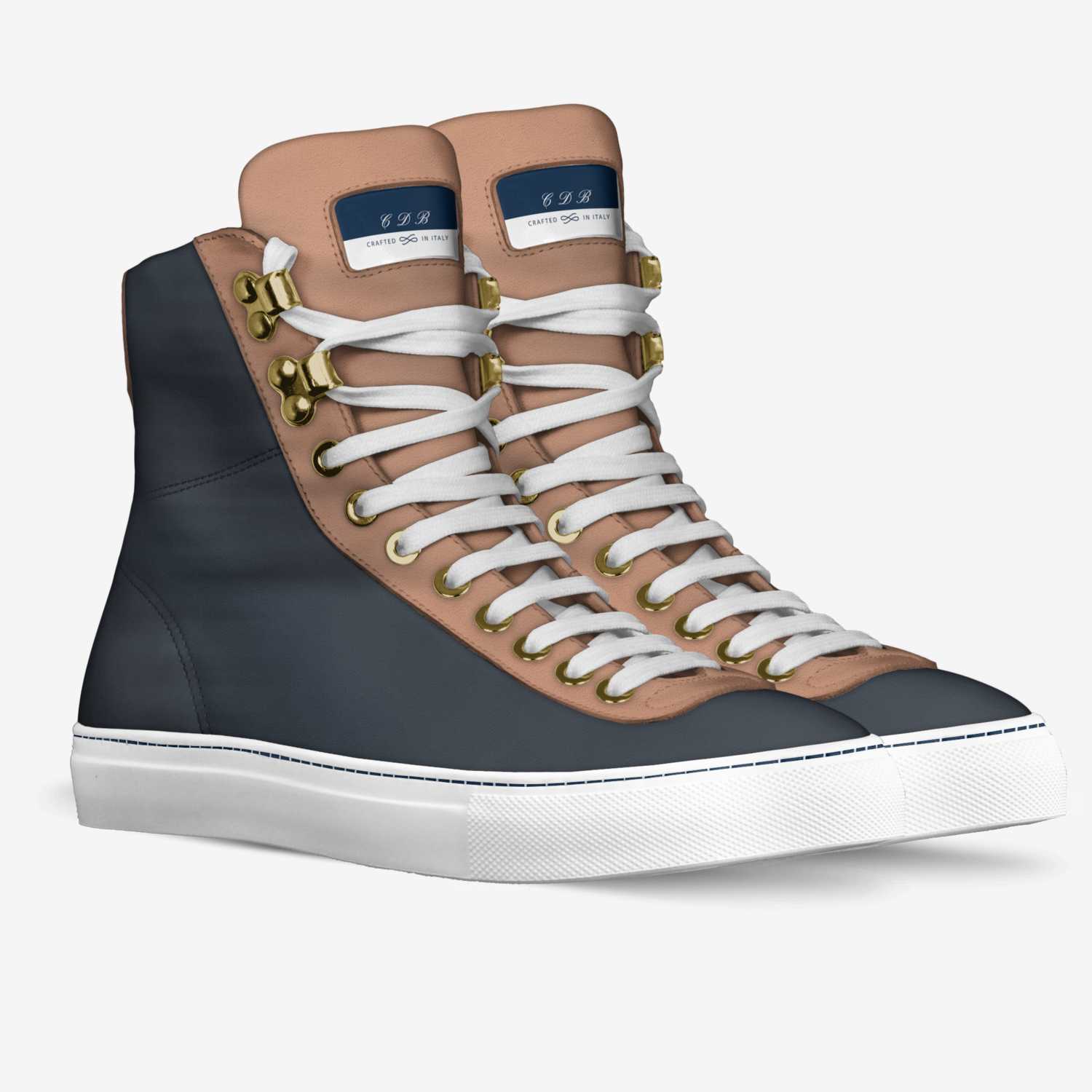 C D B custom made in Italy shoes by Chasing Dat Bag | Double view
