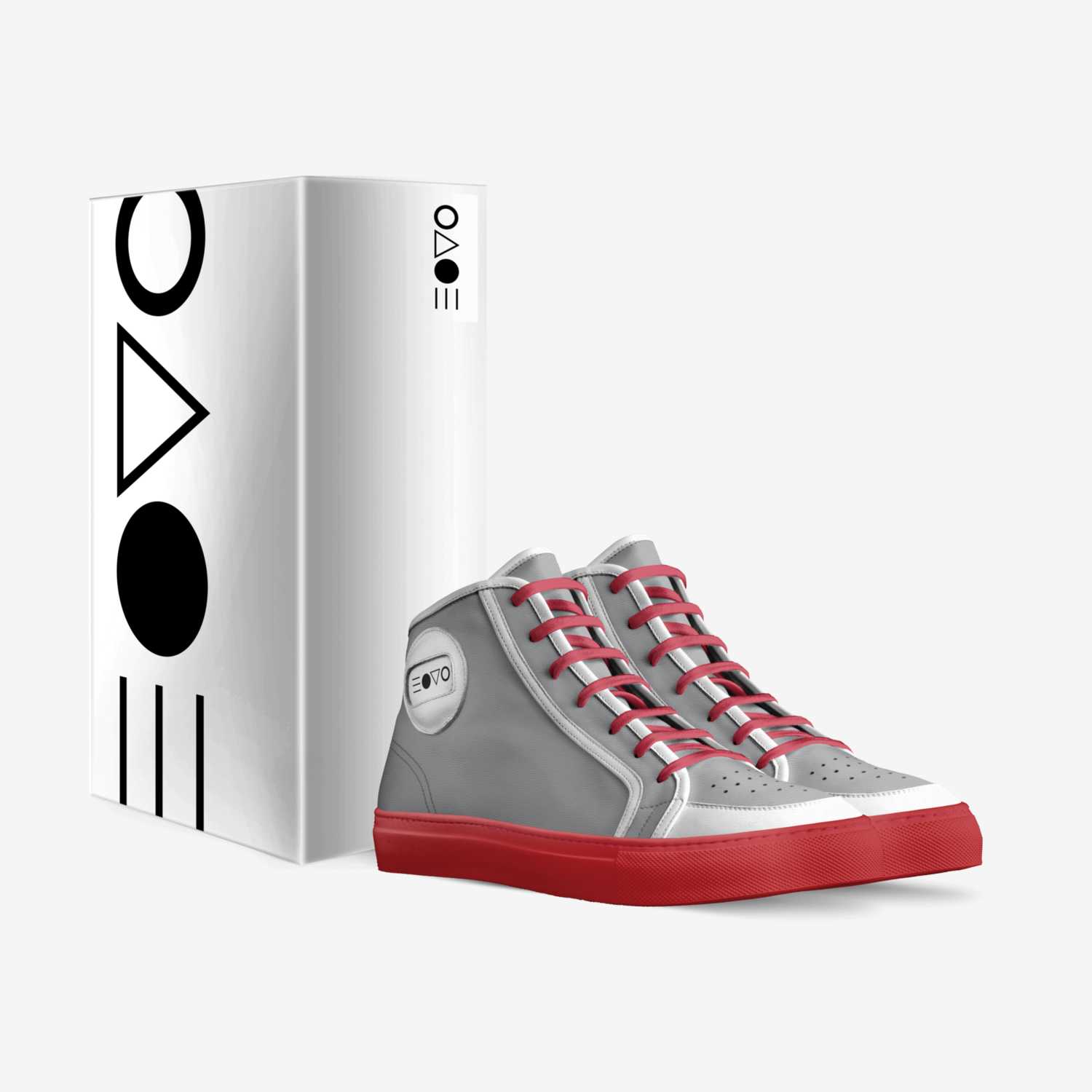 Grey Hightones custom made in Italy shoes by Jaida Thompson | Box view