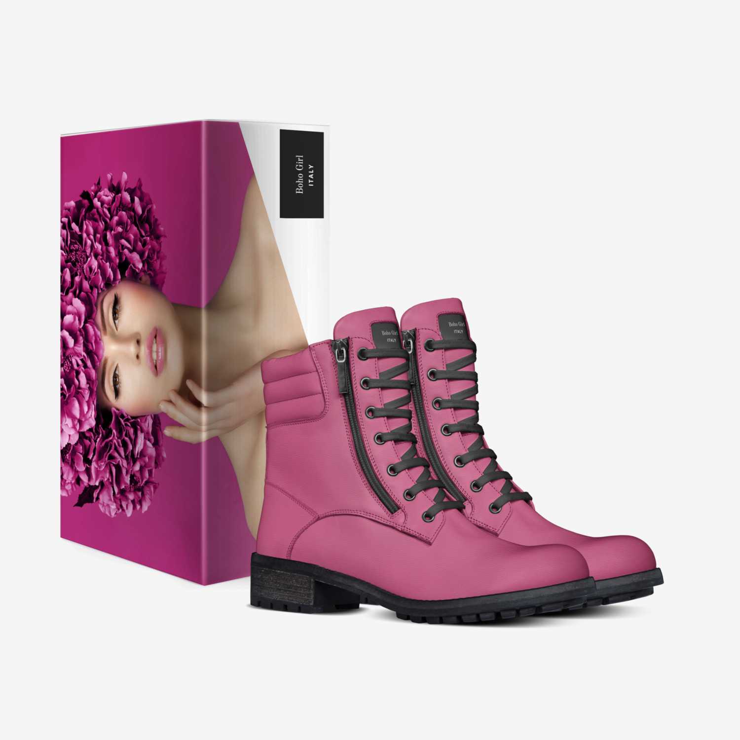 Boho Girl custom made in Italy shoes by Marijke Verkerk | Box view