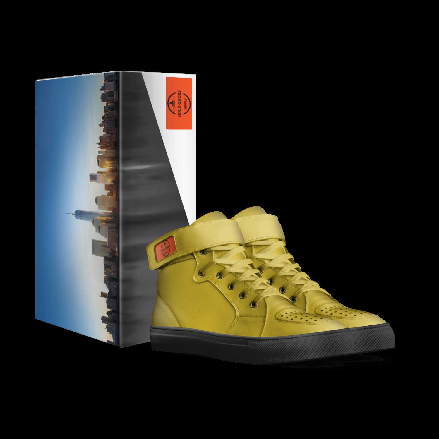 Custom gold shoes sales