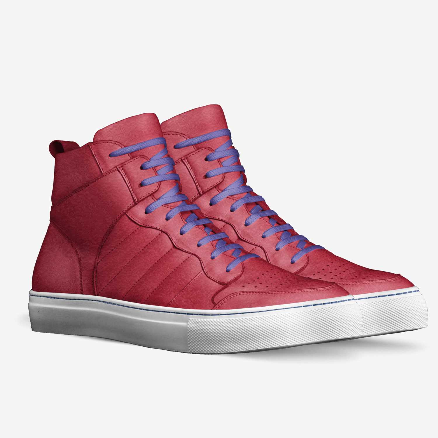 Red Asha  custom made in Italy shoes by Tevin Jones | Double view