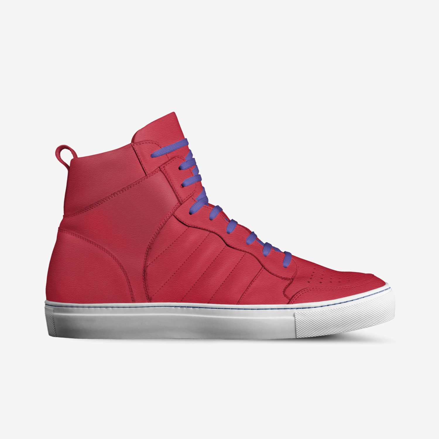 Red Asha  custom made in Italy shoes by Tevin Jones | Side view