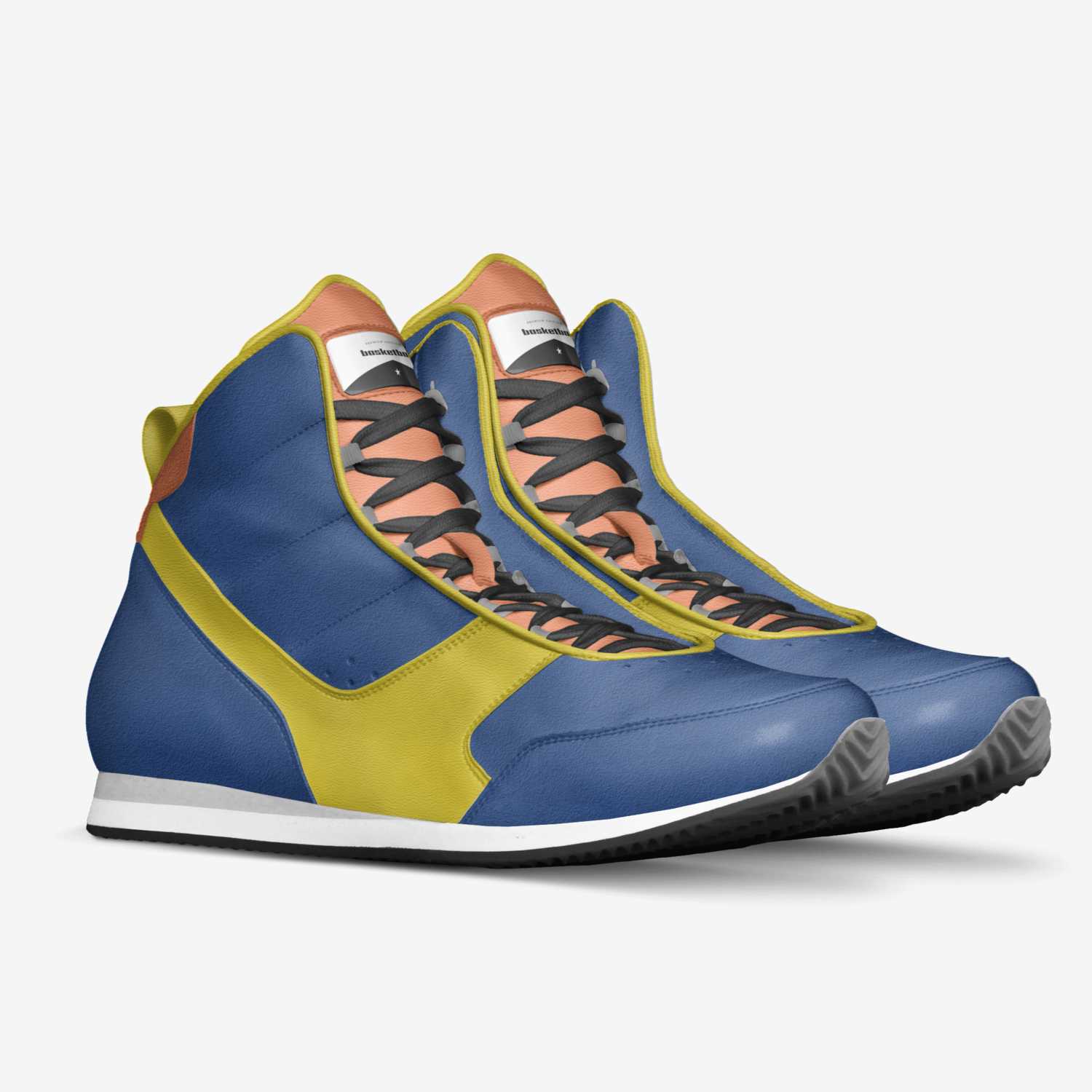 basketball custom made in Italy shoes by Jaden Hope Miner | Double view