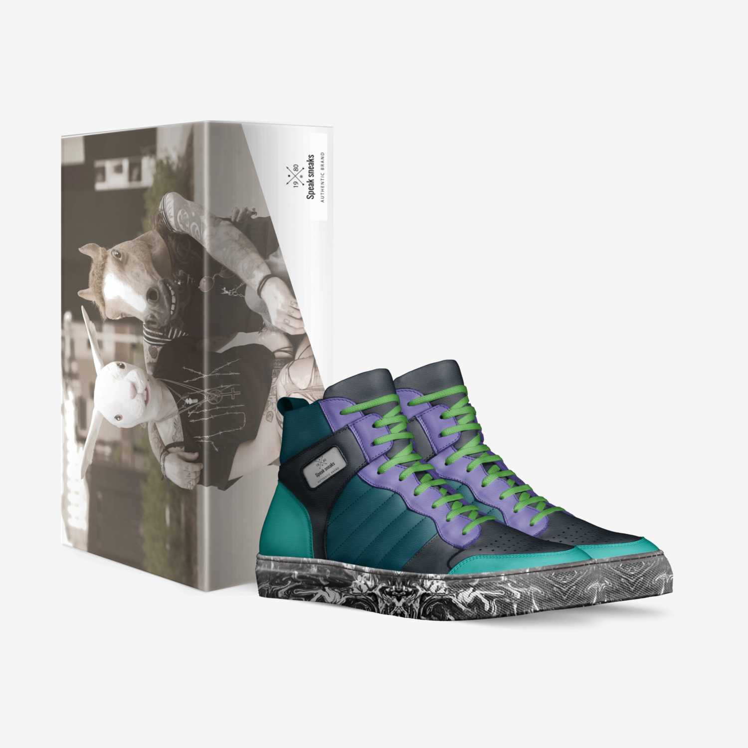 Speak sneaks custom made in Italy shoes by Athena Whited | Box view