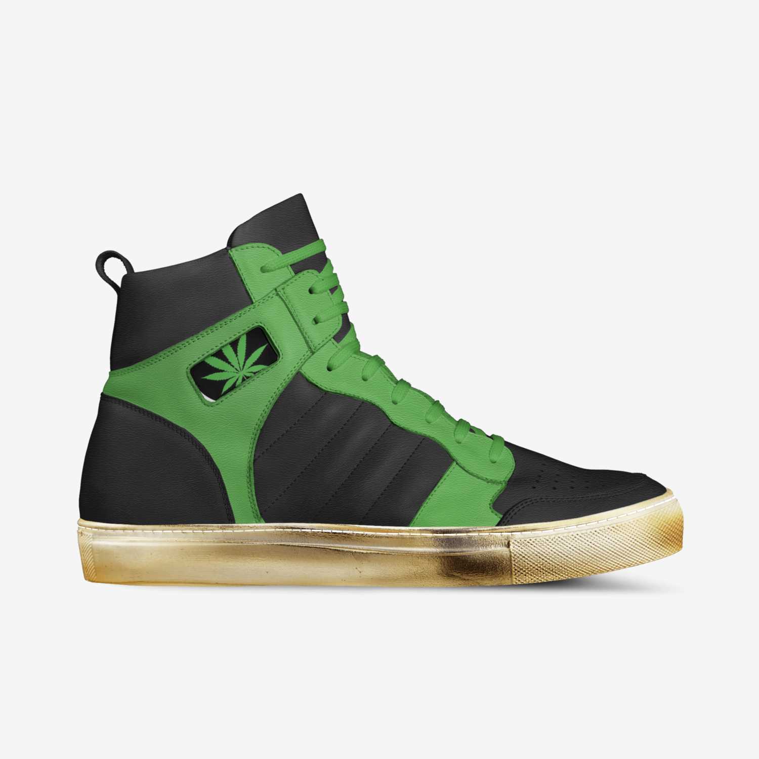 dark souls custom made in Italy shoes by Jazz Kush | Side view