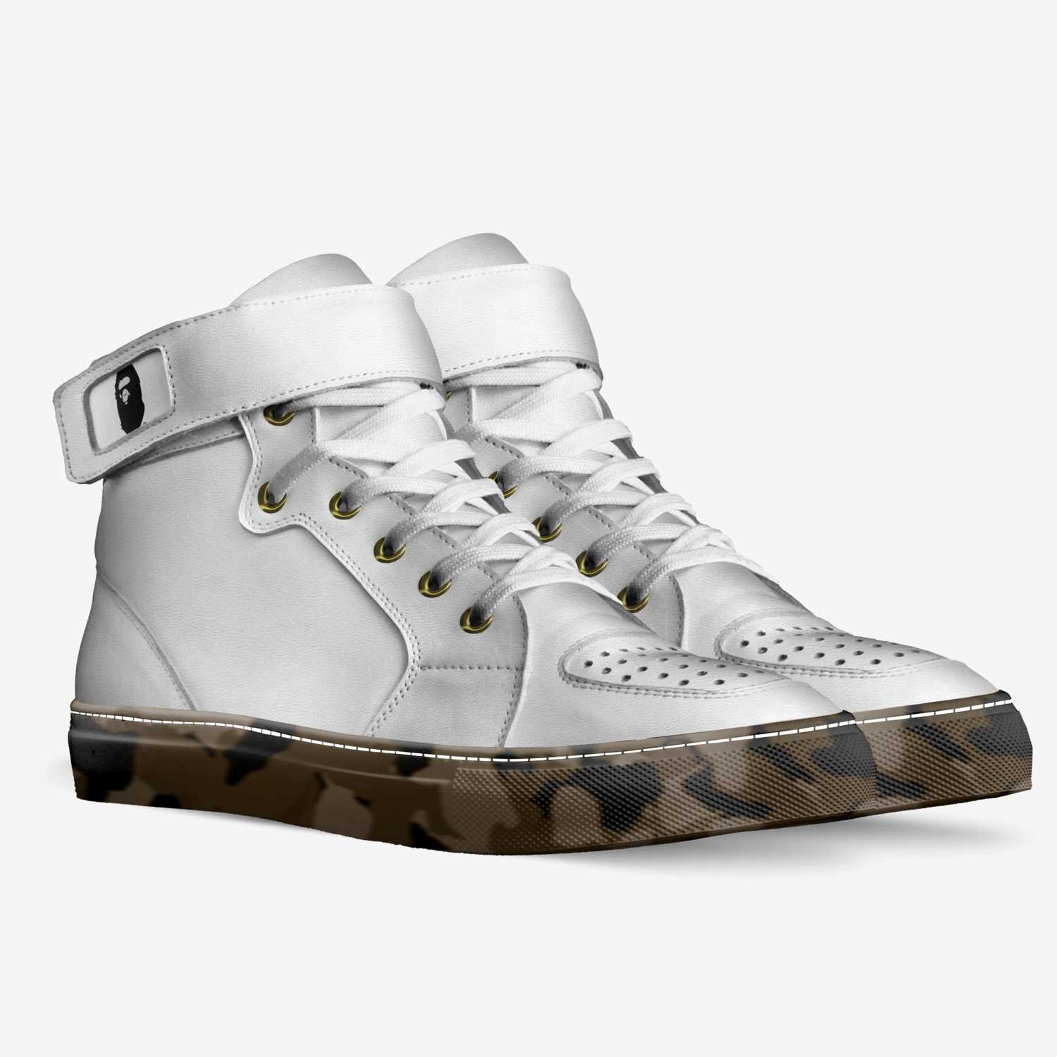 Bape custom made in Italy shoes by Marlin Toney | Double view