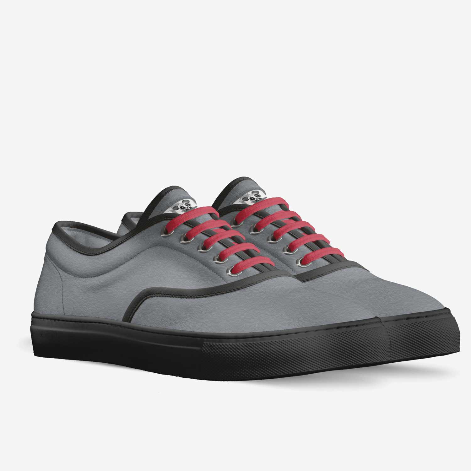 Grey Panda  custom made in Italy shoes by Cheryl Lee Bowers | Double view
