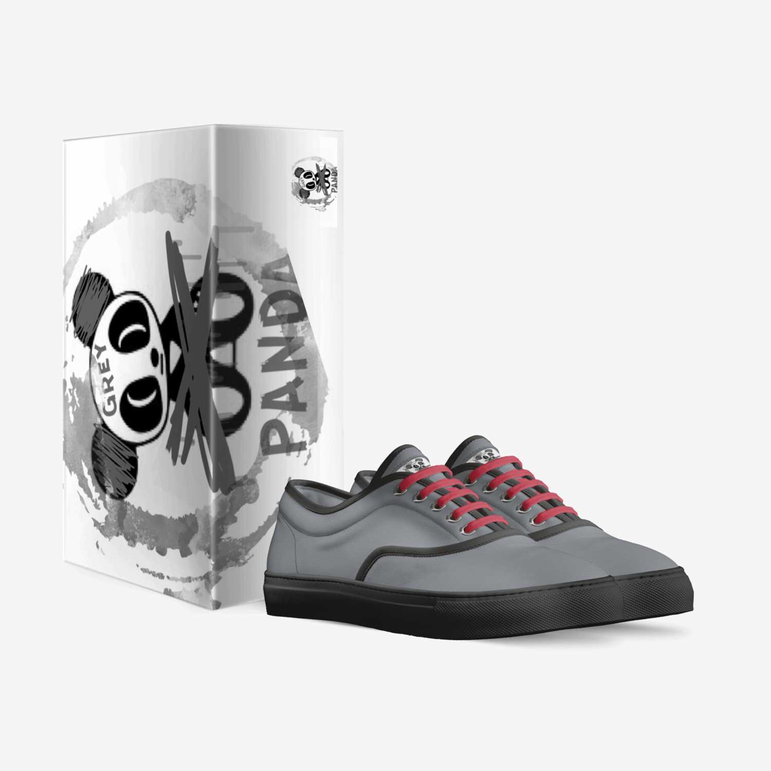 Grey Panda  custom made in Italy shoes by Cheryl Lee Bowers | Box view