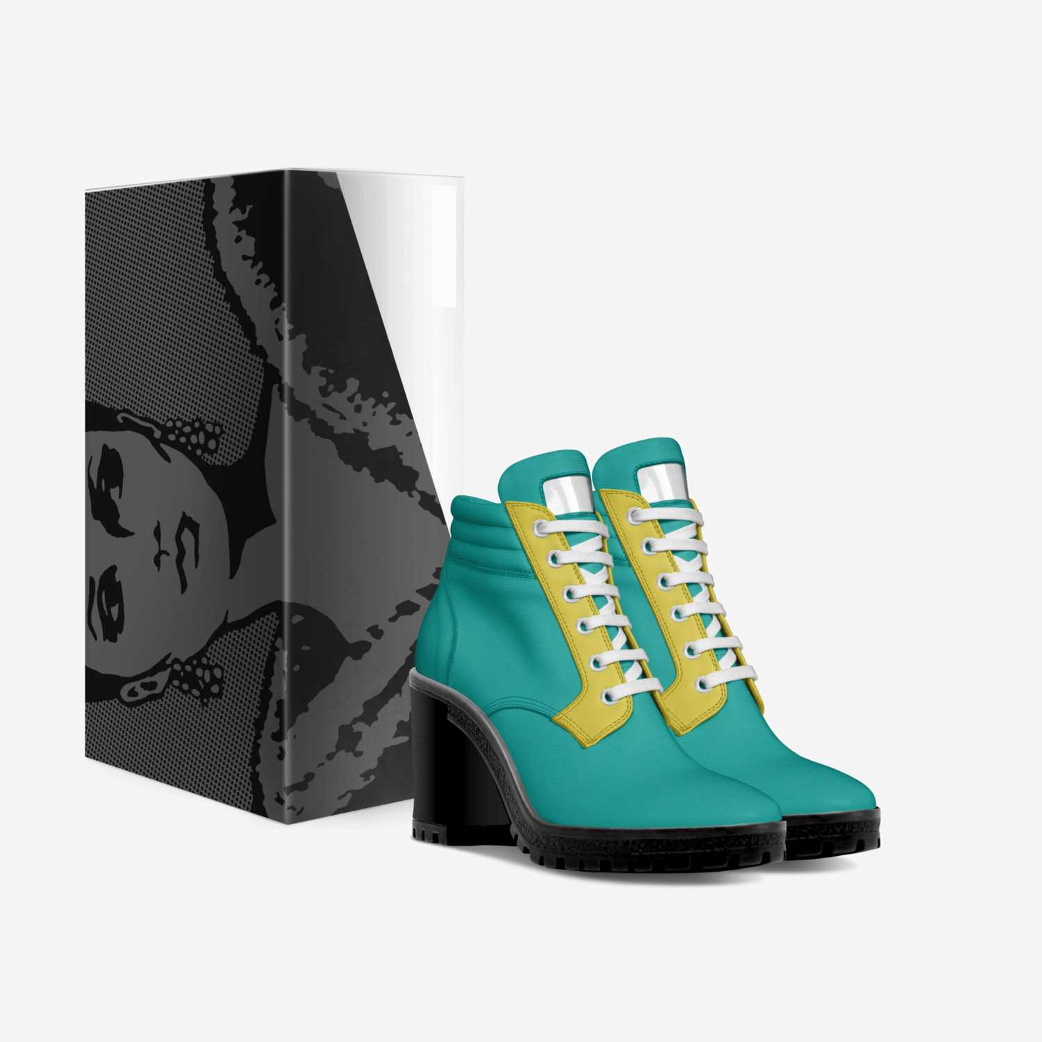 mong custom made in Italy shoes by Eman Noor | Box view