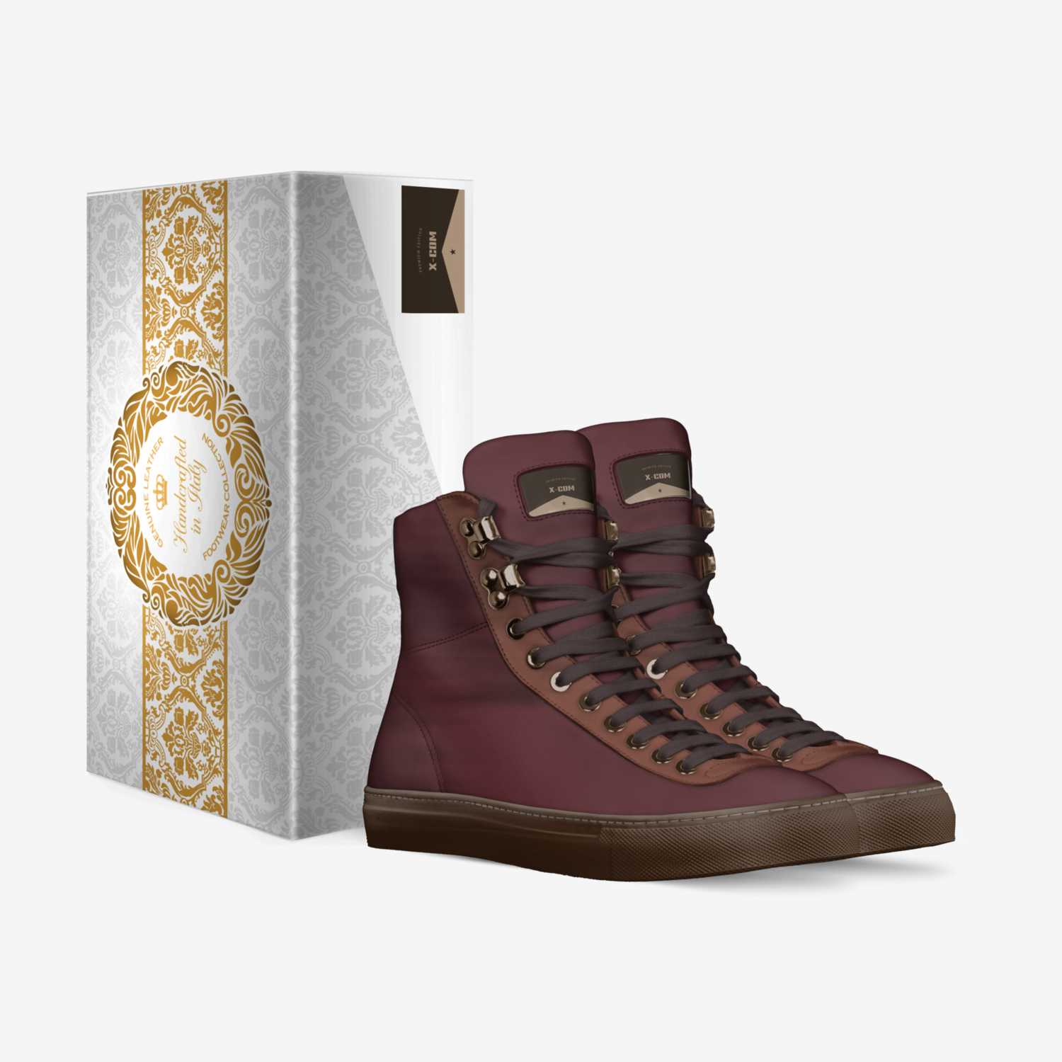 X-COM custom made in Italy shoes by Darren Toodles Jr. | Box view