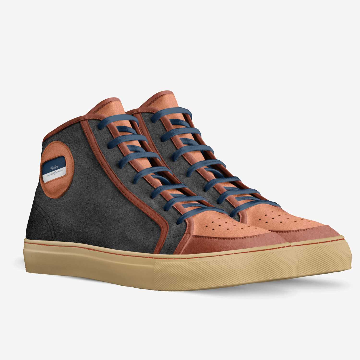 Pos custom made in Italy shoes by Braheem Tatum | Double view