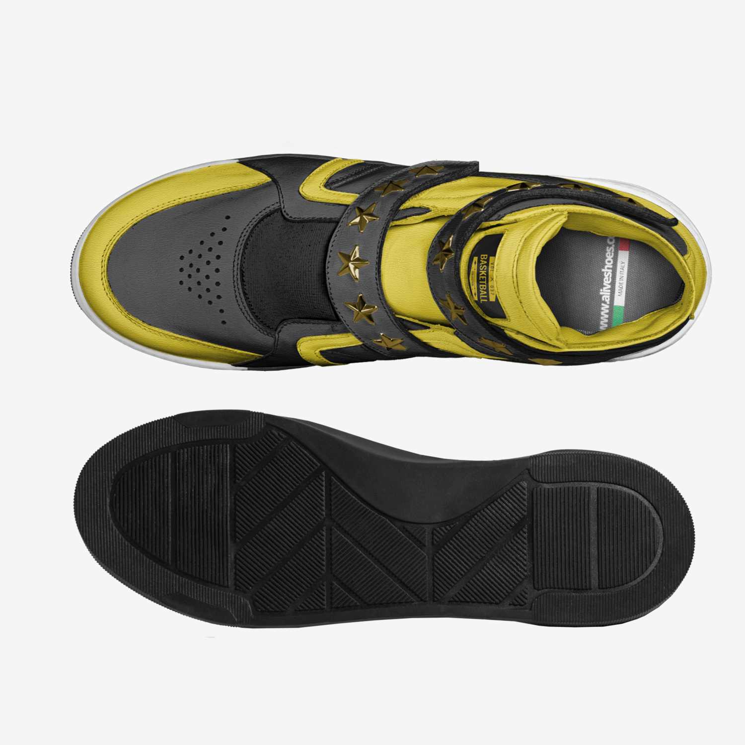 Basketball custom made in Italy shoes by Azreal Yoho | Top view