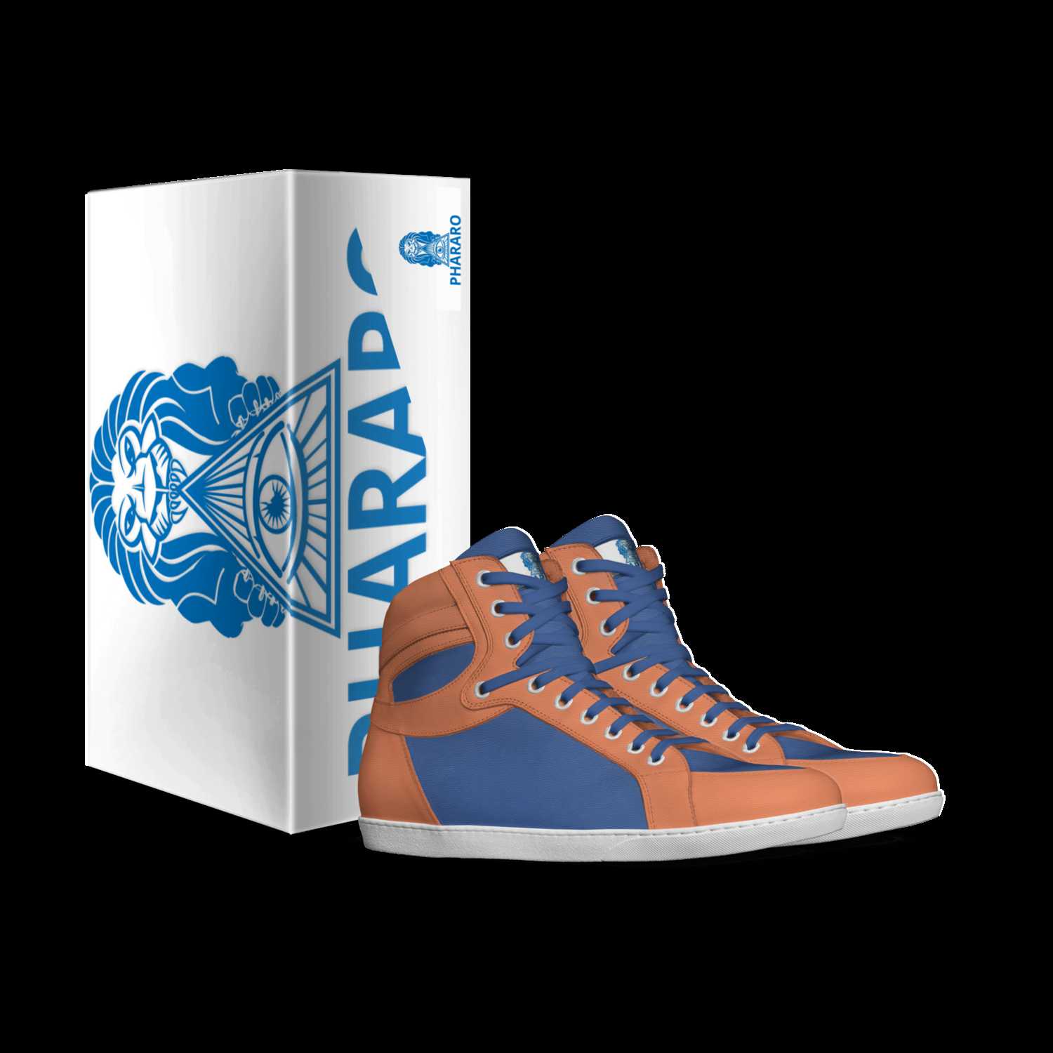 Blue top box shoes