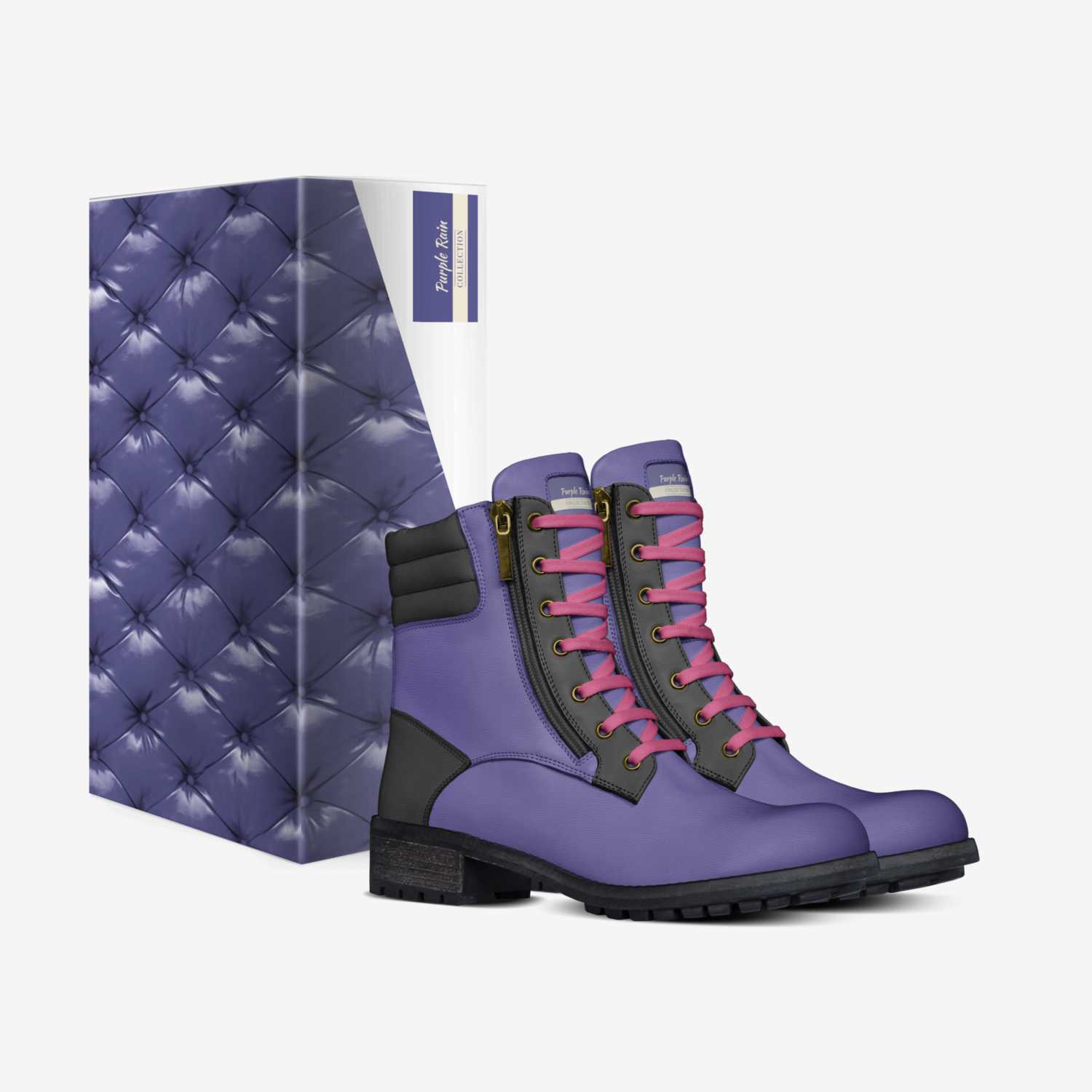 Purple Rain custom made in Italy shoes by Milla Kruse | Box view