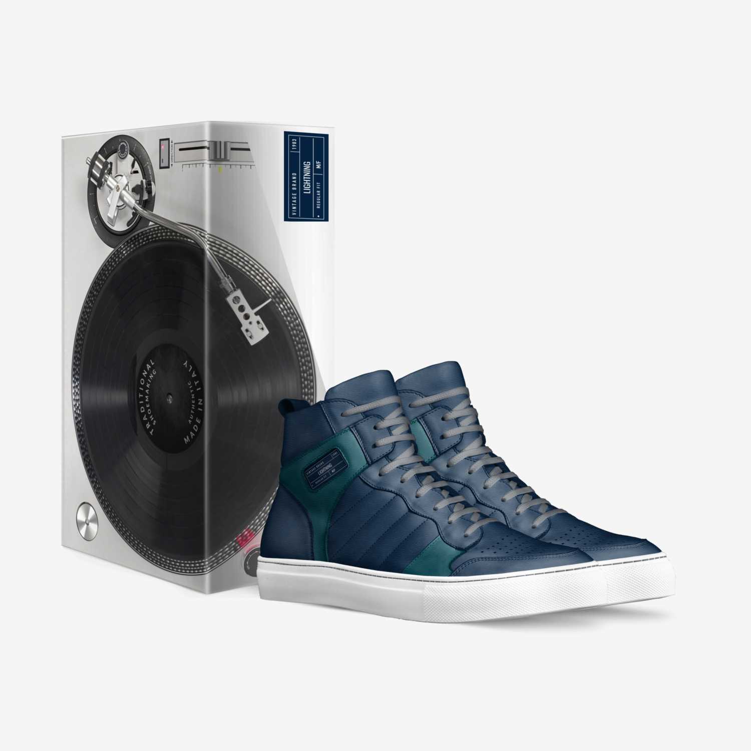 Lightning custom made in Italy shoes by Rebekah Davis | Box view