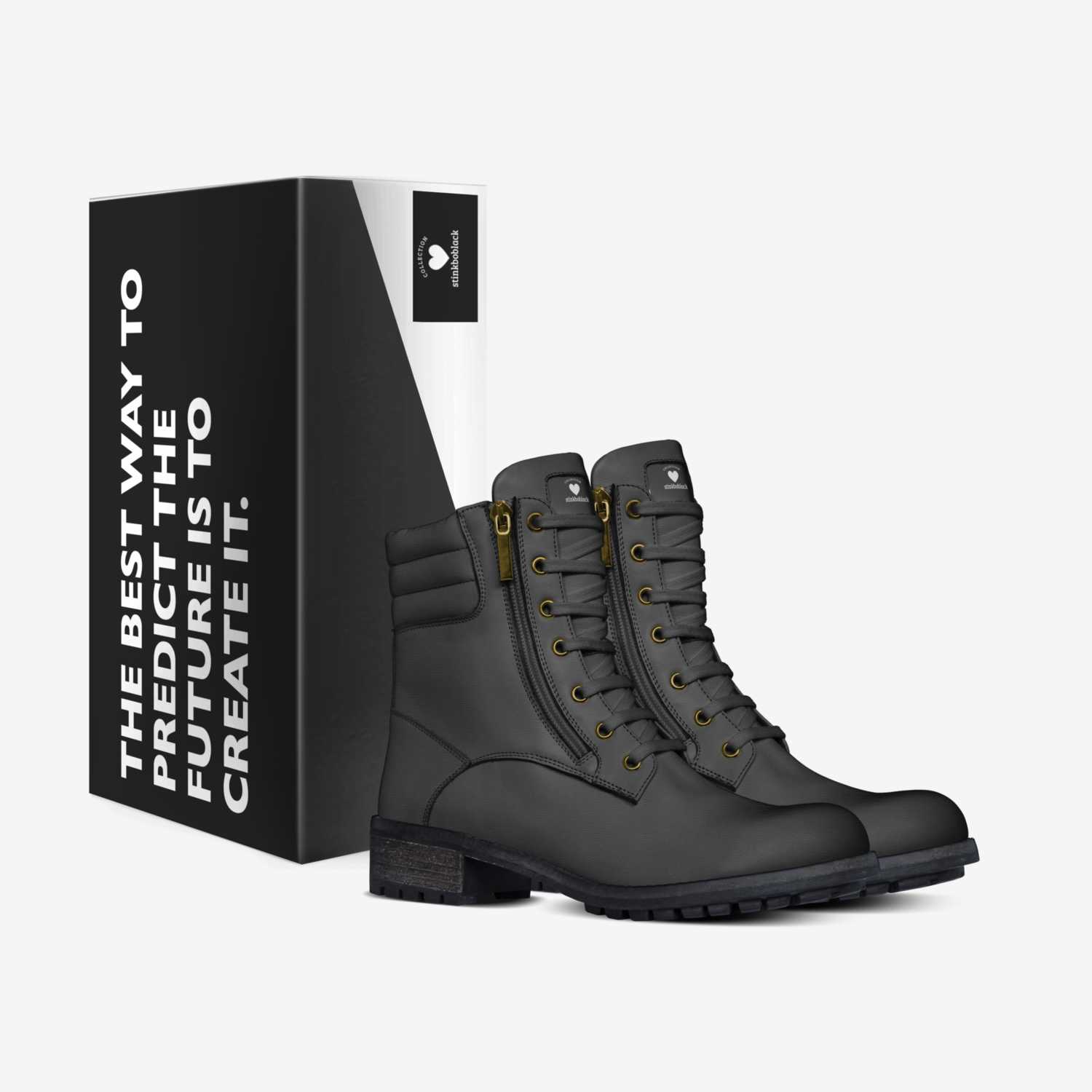 stinkboblack custom made in Italy shoes by Charles Jackson | Box view