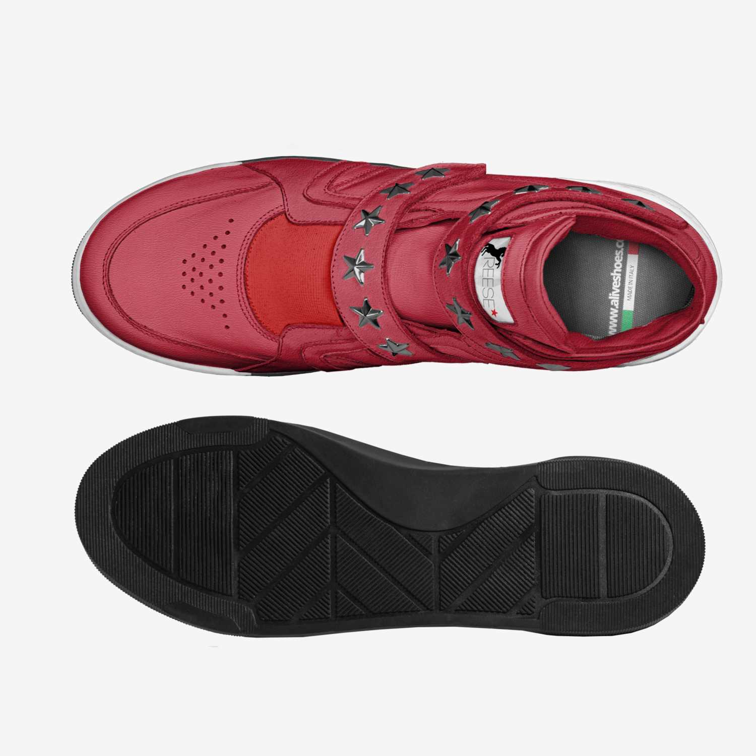 RJ RED custom made in Italy shoes by Maurice Joway | Top view