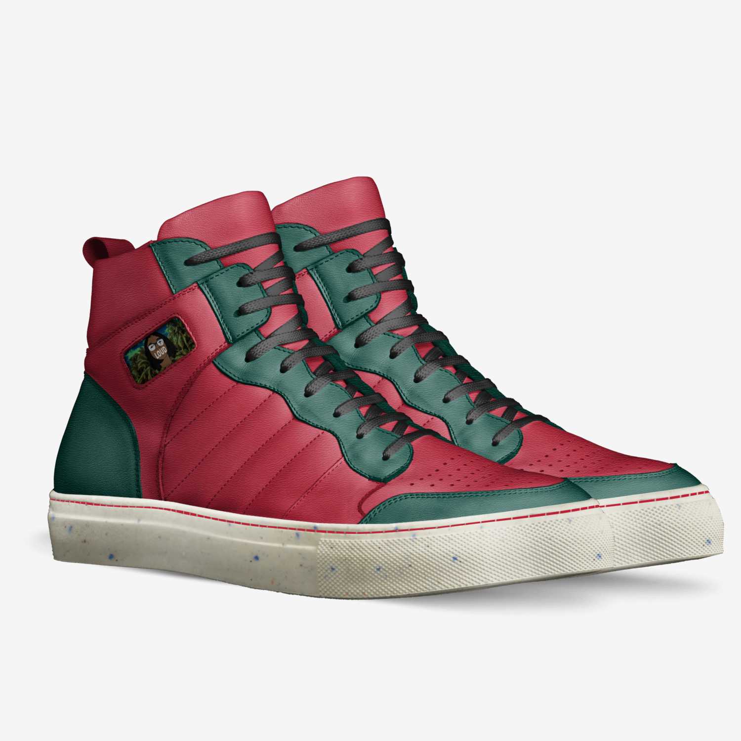LoudMouth custom made in Italy shoes by Terrell Dugue | Double view